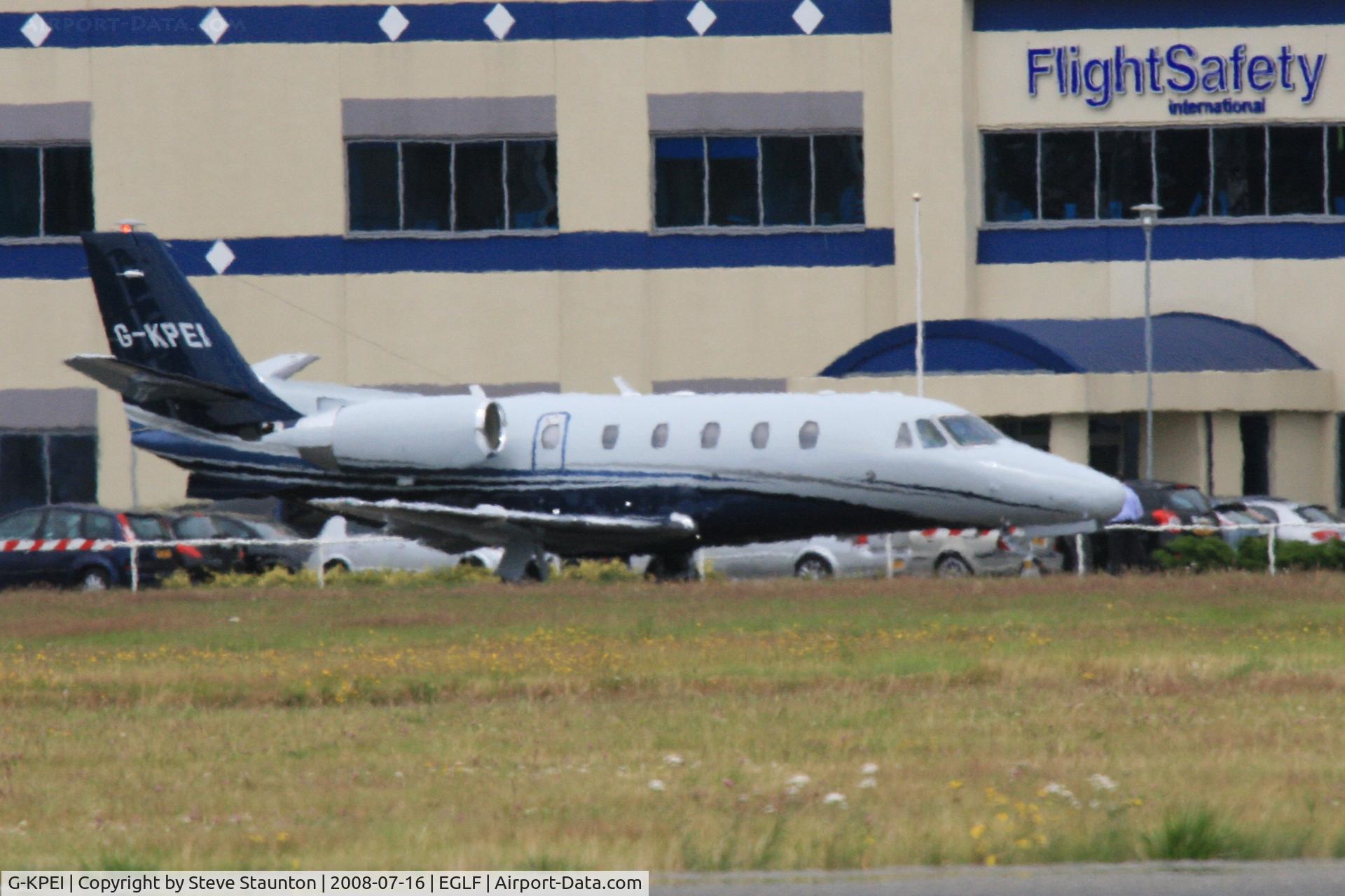 G-KPEI, 2008 Cessna 560XL Citation XLS C/N 560-5785, Taken at Farnborough Airshow on the Wednesday trade day, 16th July 2009