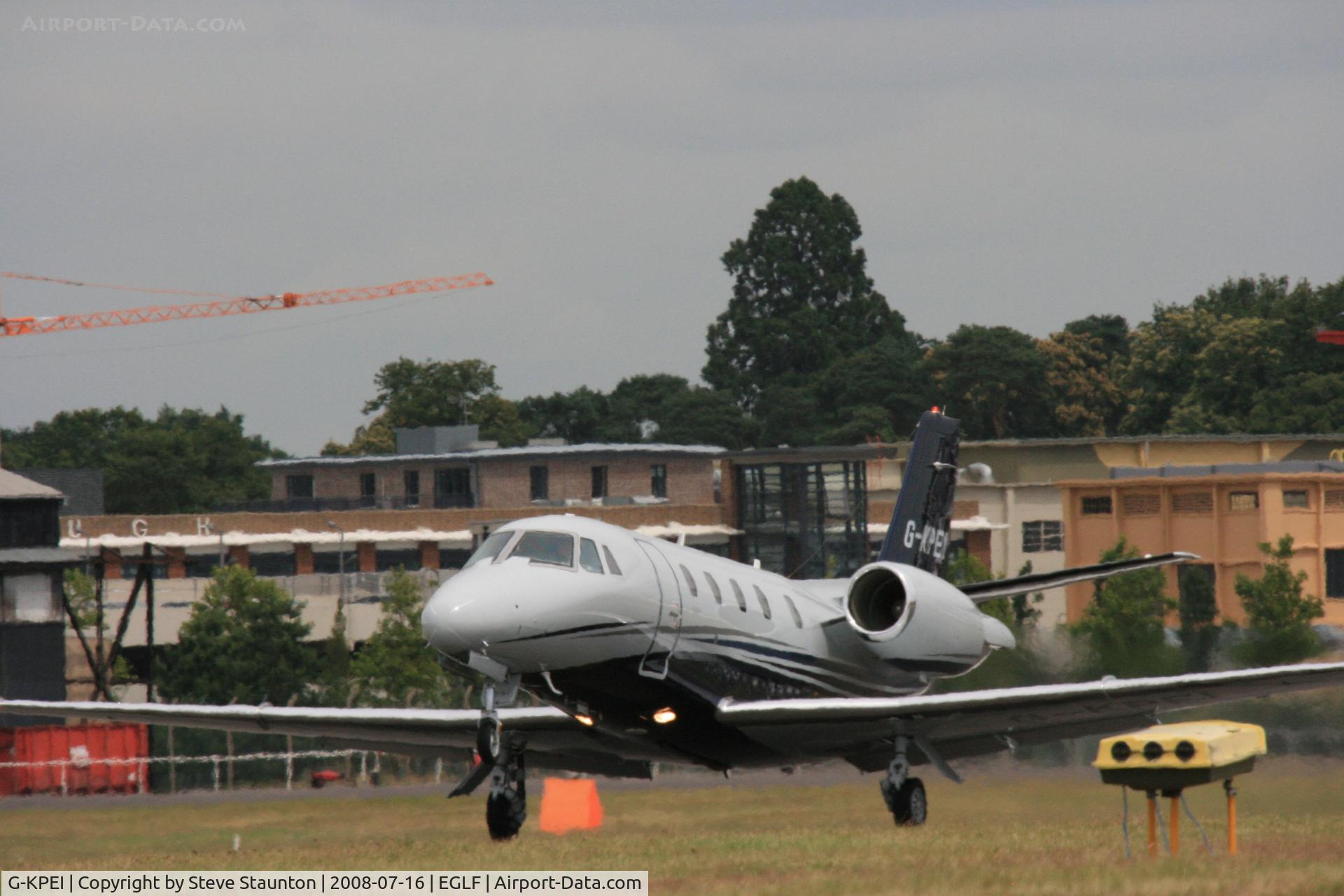 G-KPEI, 2008 Cessna 560XL Citation XLS C/N 560-5785, Taken at Farnborough Airshow on the Wednesday trade day, 16th July 2009