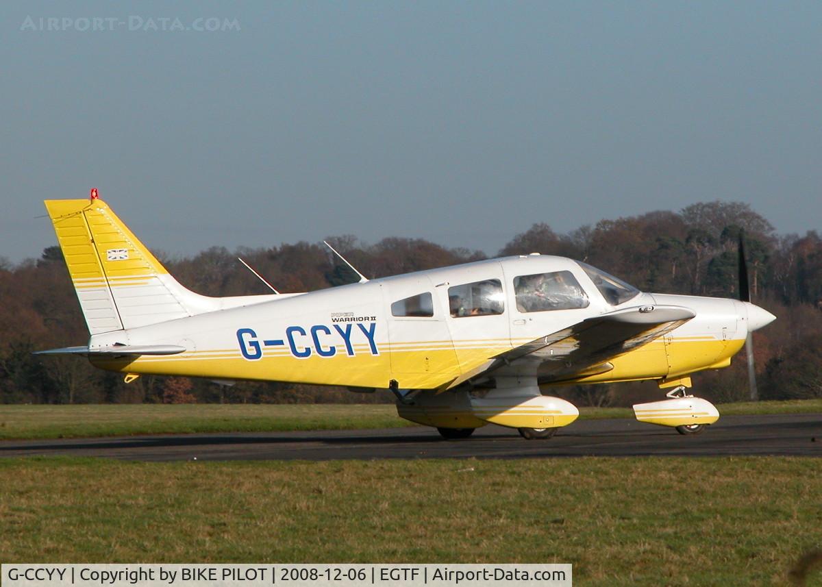 G-CCYY, 1989 Piper PA-28-161 Cherokee Warrior II C/N 2816094, TAXYING OUT TO RUNWAY 06