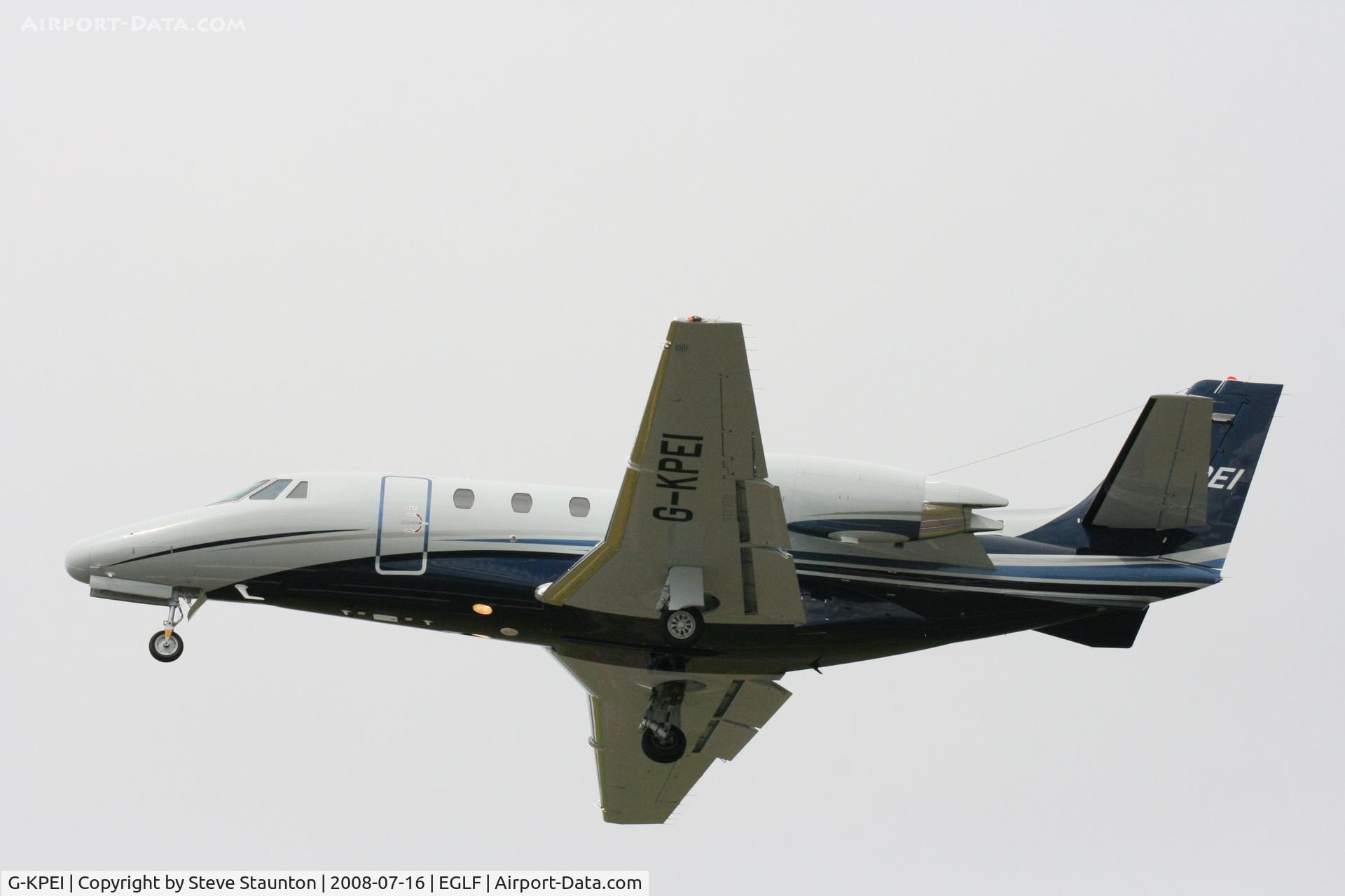 G-KPEI, 2008 Cessna 560XL Citation XLS C/N 560-5785, Taken at Farnborough Airshow on the Wednesday trade day, 16th July 2009