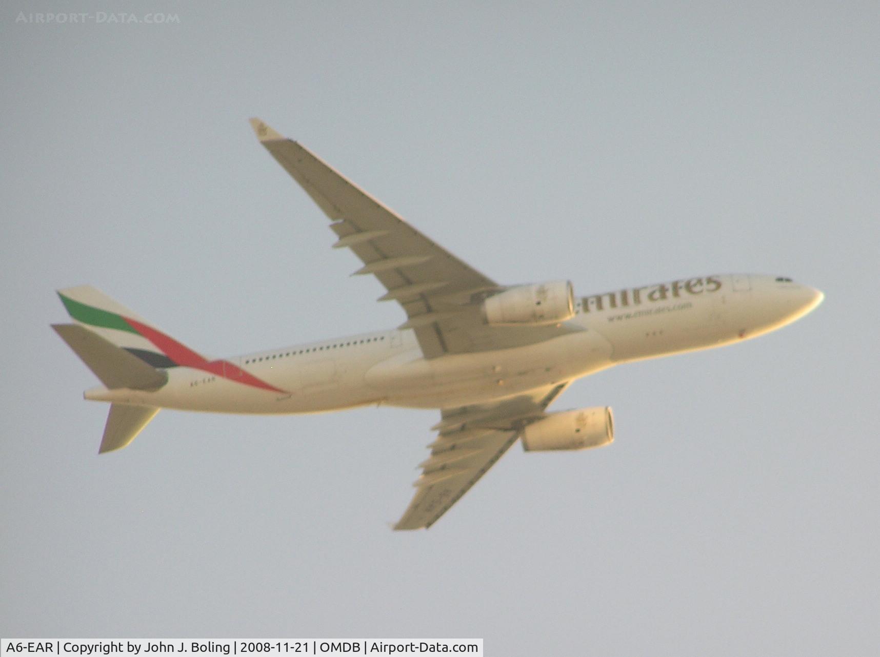 A6-EAR, 2003 Airbus A330-243 C/N 536, Emirates A330 departing Dubai - OMDB