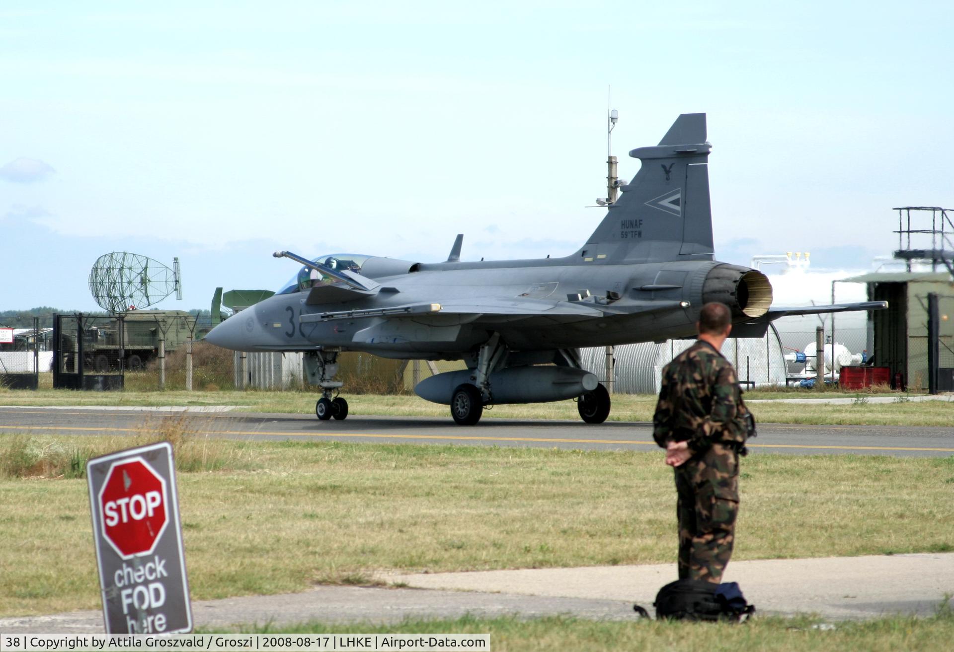 38, Saab JAS-39C Gripen C/N 39309, Kecskemét, Hungarian Air-Forces Base / LHKE / Hungary - Airshow '2008