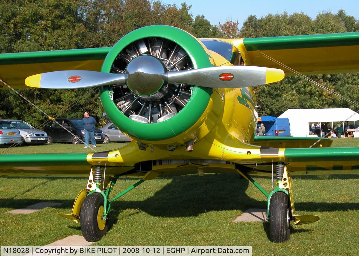 N18028, 1937 Beech D17S Staggerwing C/N 147, IMMACULATE STAGGER WING.POPHAMS END OF SEASON FLY-IN