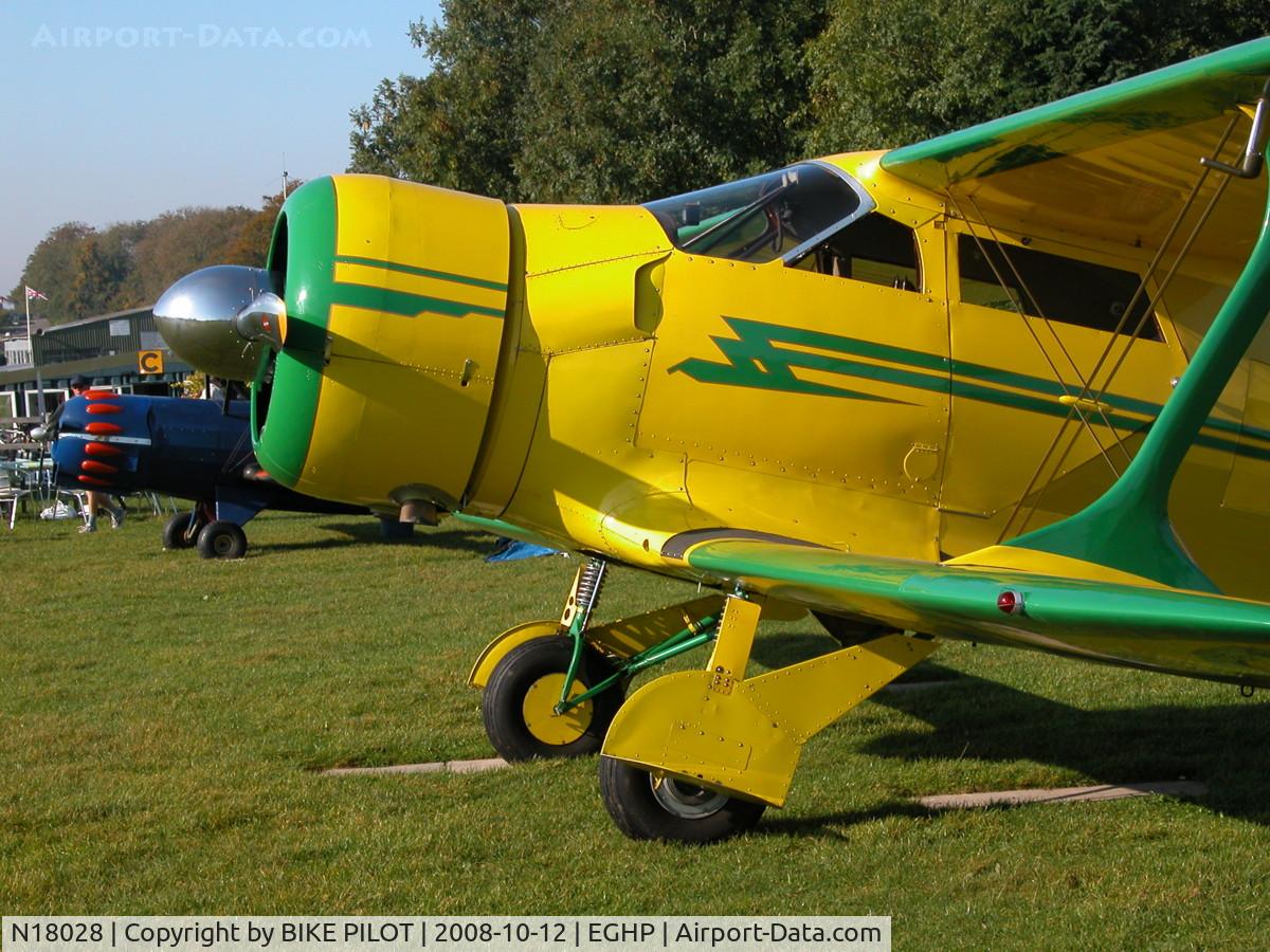 N18028, 1937 Beech D17S Staggerwing C/N 147, IMMACULATE STAGGER WING.POPHAMS END OF SEASON FLY-IN