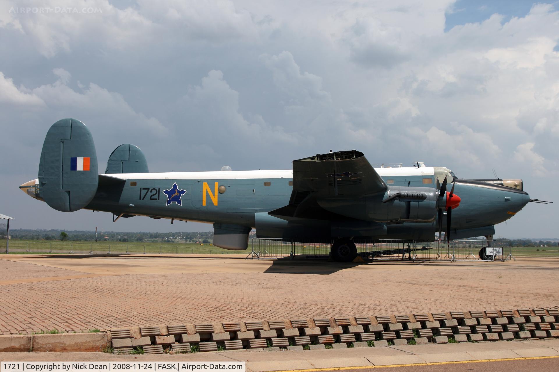 1721, 1957 Avro 716 Shackleton MR.3 C/N 1531, FASK Swartkop AFB Museum
