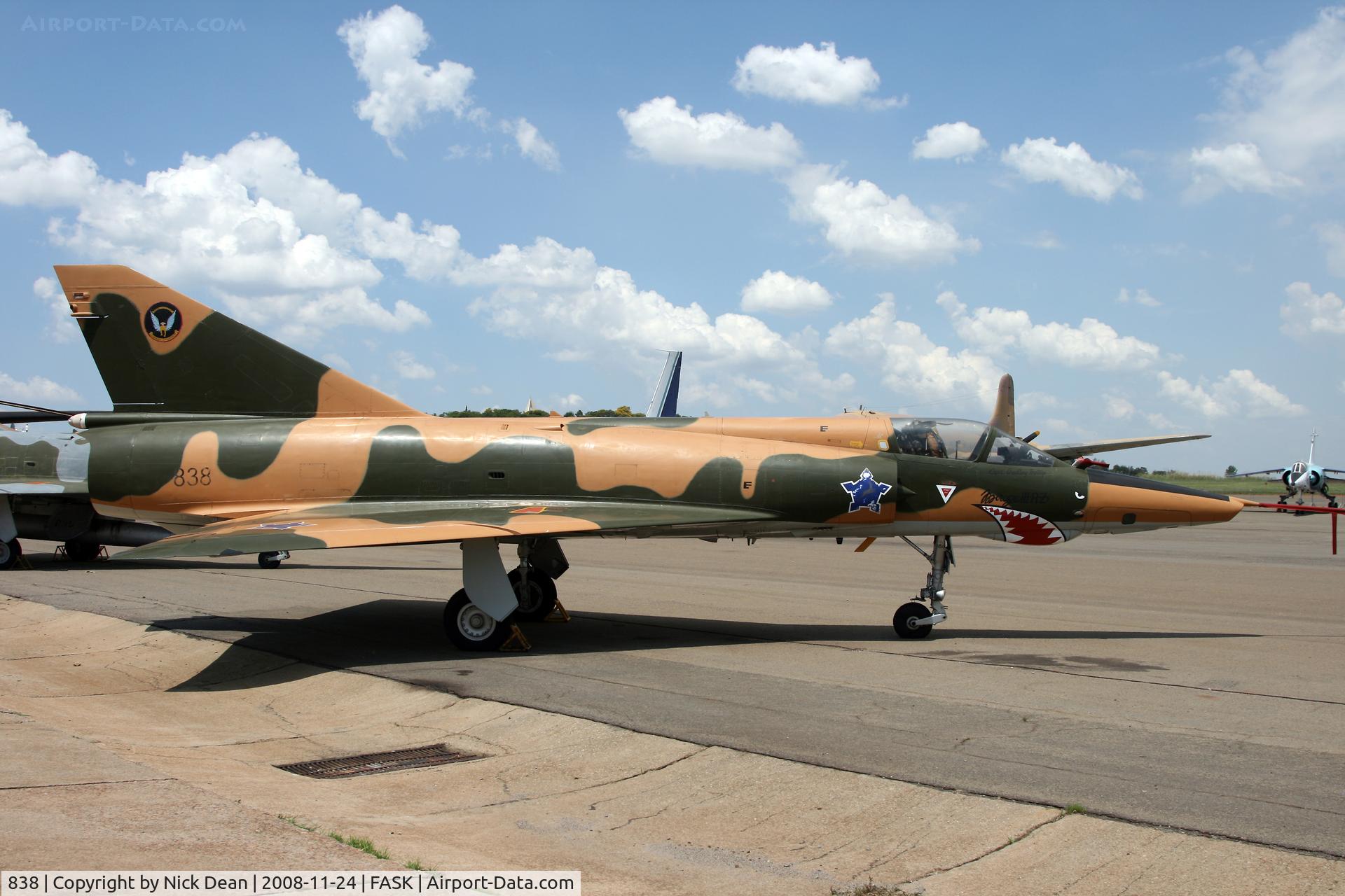 838, Dassault Mirage IIIRZ C/N 4F4A, FASK Swartkop AFB Museum