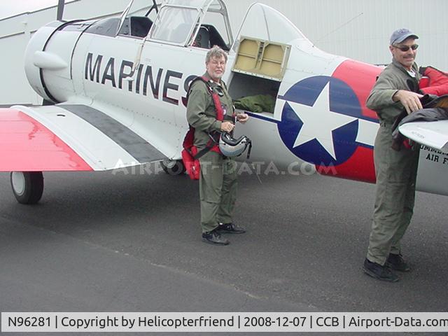 N96281, 1976 North American AT-6C Harvard IIA C/N 3832, Putting things way and preparing to put ship in the hanger