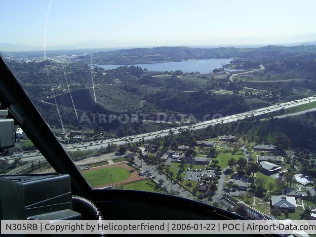 N305RB, 2005 Enstrom 480B C/N 5079, Looking southeast from west of Brackett inbound