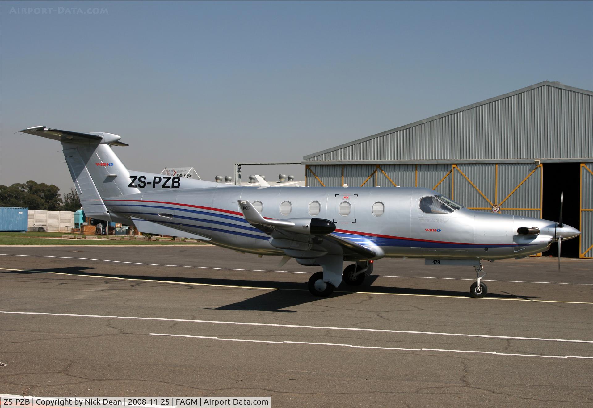 ZS-PZB, 2003 Pilatus PC-12/45 C/N 479, FAGM