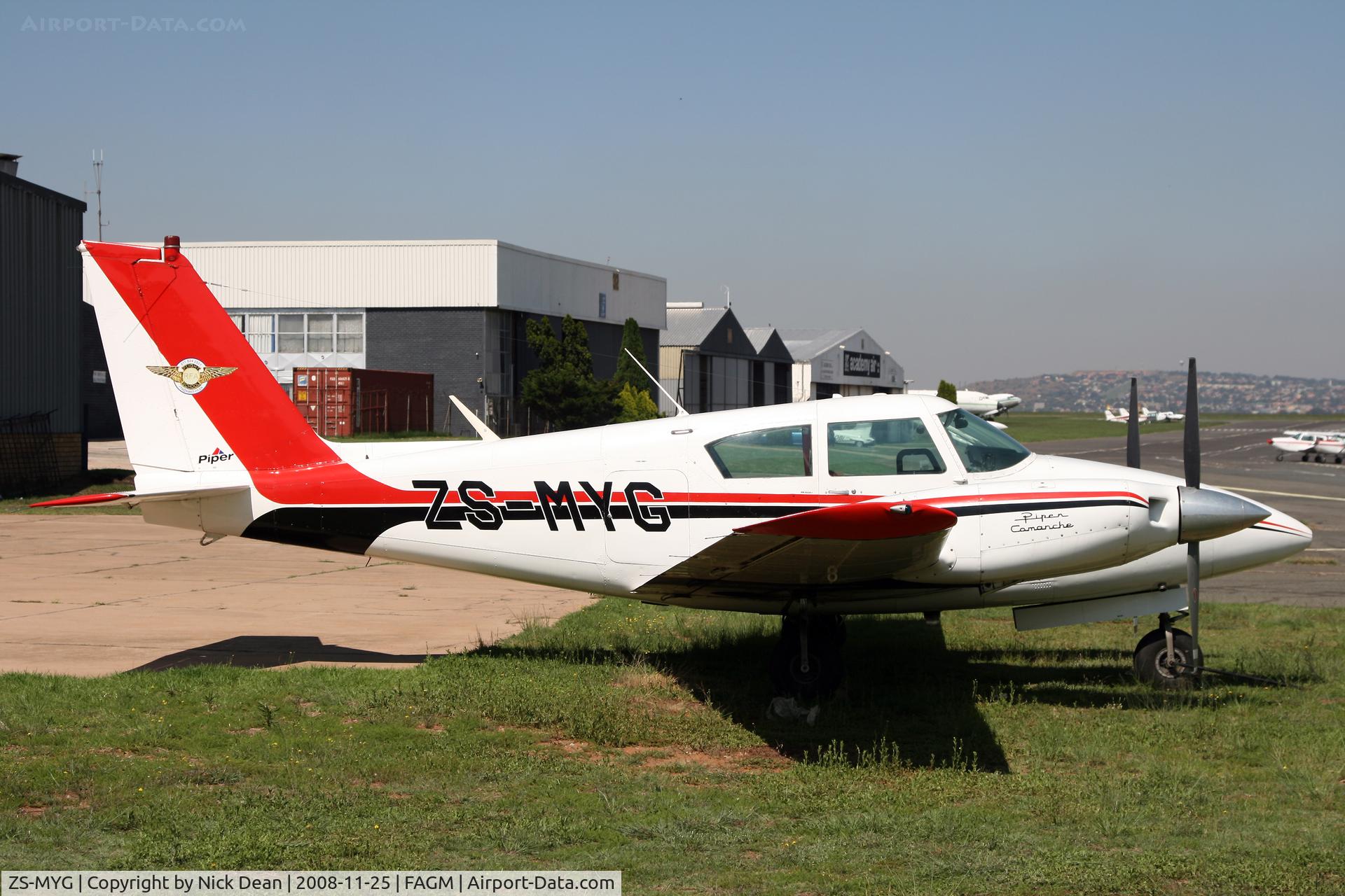 ZS-MYG, 1965 Piper PA-30 Twin Comanche Twin Comanche C/N 30-0825, FAGM