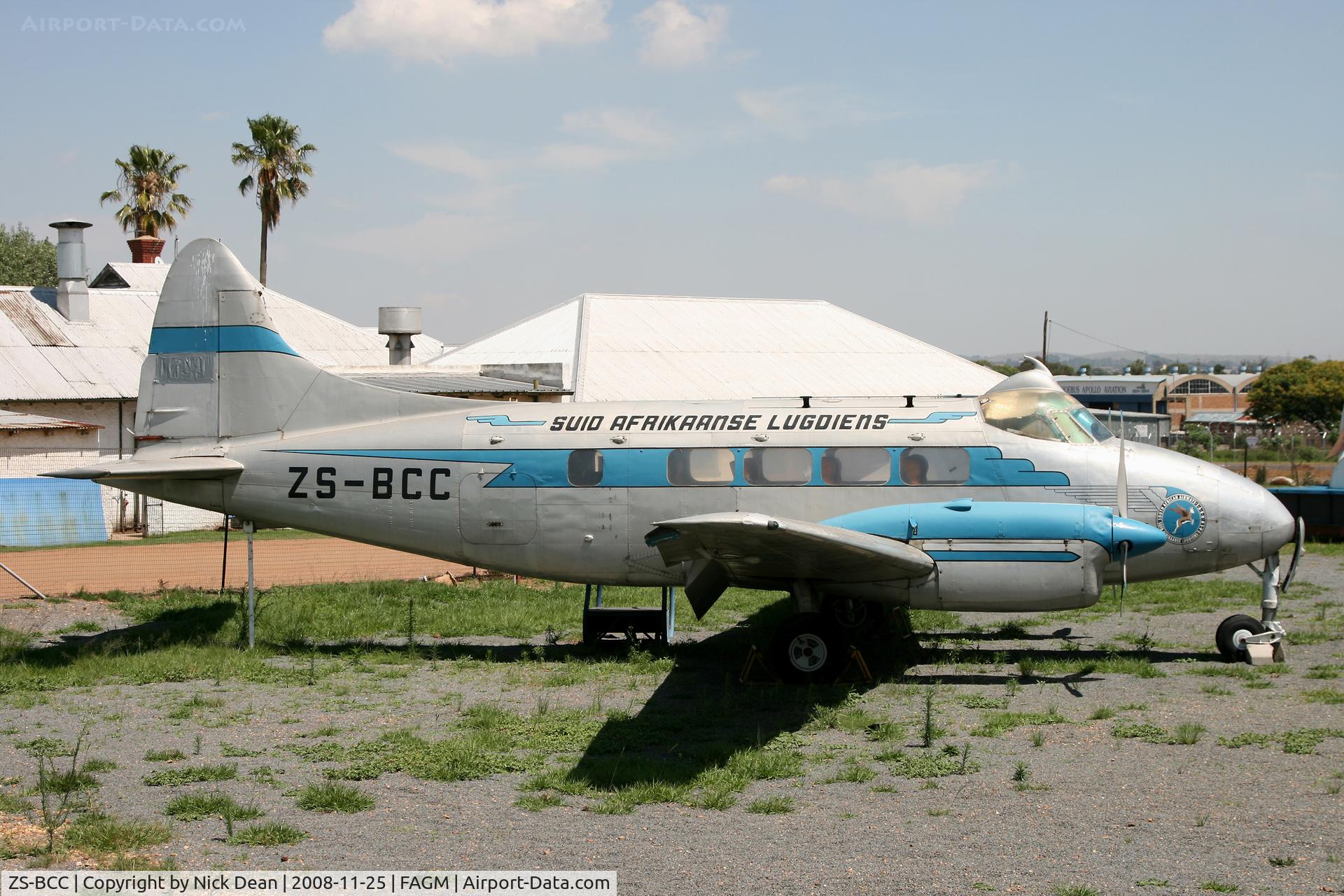 ZS-BCC, 1947 De Havilland DH-104 Dove 6 C/N 04079, FAGM