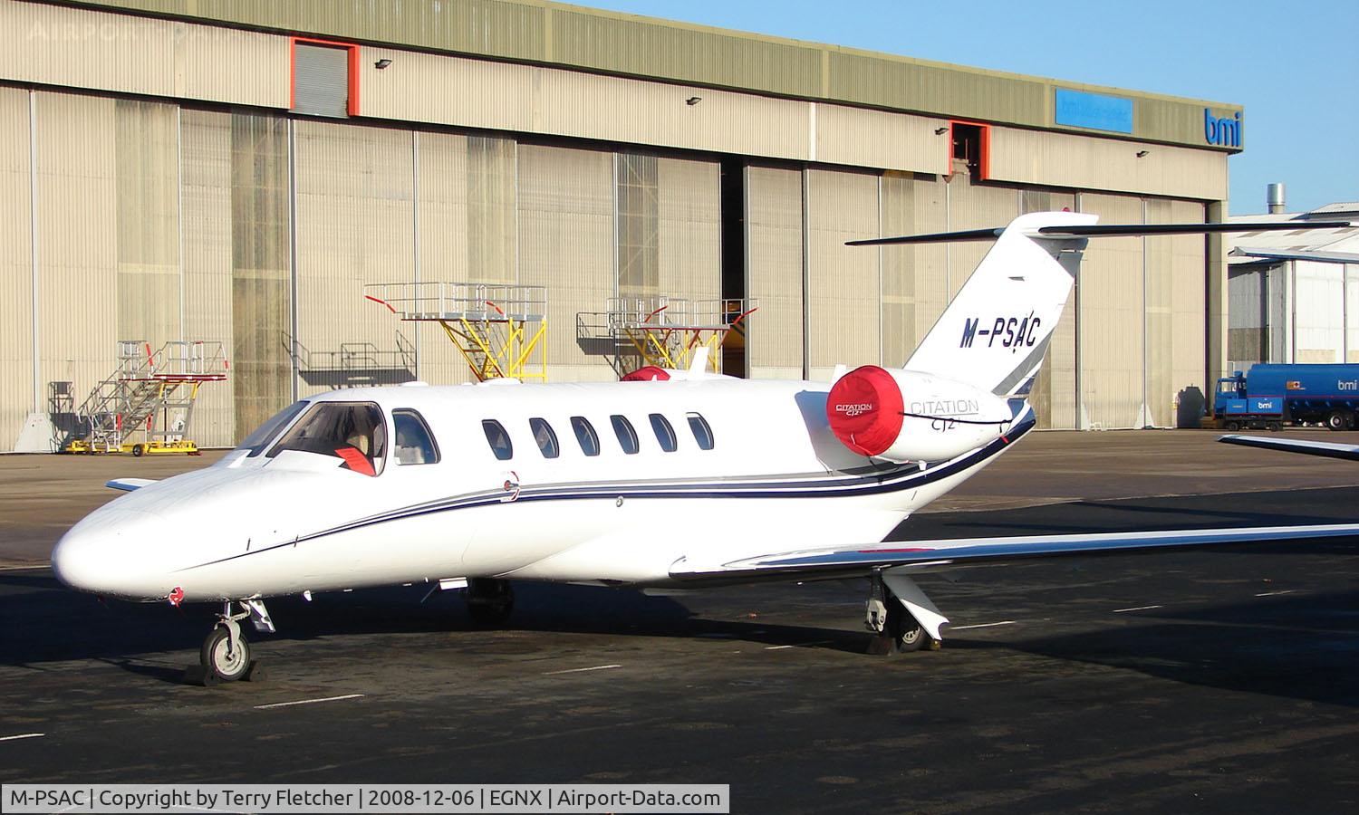 M-PSAC, Cessna 525A CitationJet CJ2 C/N 525A-0389, Cessna C525 CJ2 registered in rthe Isle of Man - pictured at East Midlands