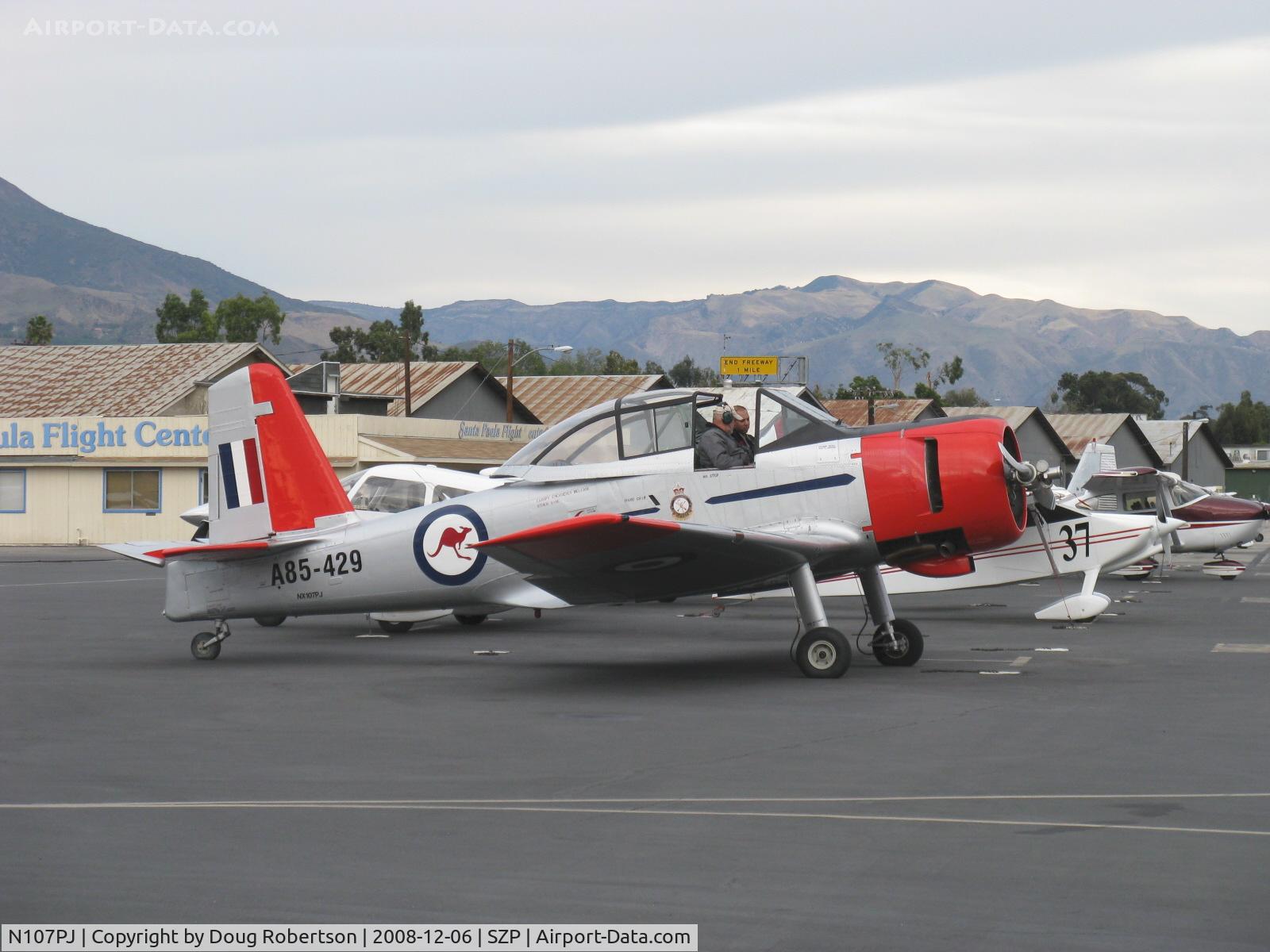 N107PJ, 1959 Commonwealth CA-25 Winjeel C/N CA25-29, 1959 Commonwealth CA-25 WINJEEL (YOUNG EAGLE), P&W R-985-AN-2 Wasp Jr. 450 Hp, engine pre-start. Australian primary trainer in 1950s. Sixty-two constructed-this is the ONLY ONE in America.