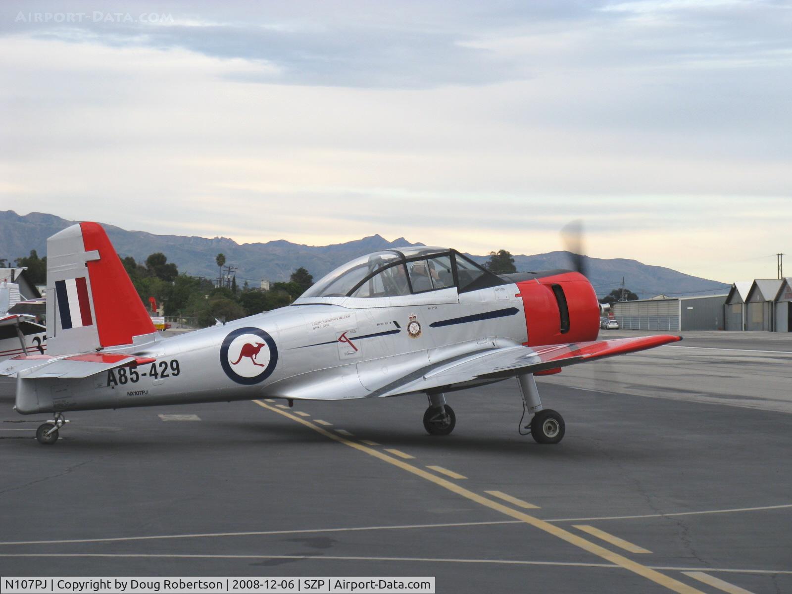 N107PJ, 1959 Commonwealth CA-25 Winjeel C/N CA25-29, 1959 Commonwealth CA-25 WINJEEL (YOUNG EAGLE), P&W R-985-AN-2 Wasp Jr. 450 Hp, taxi turn to Rwy 22