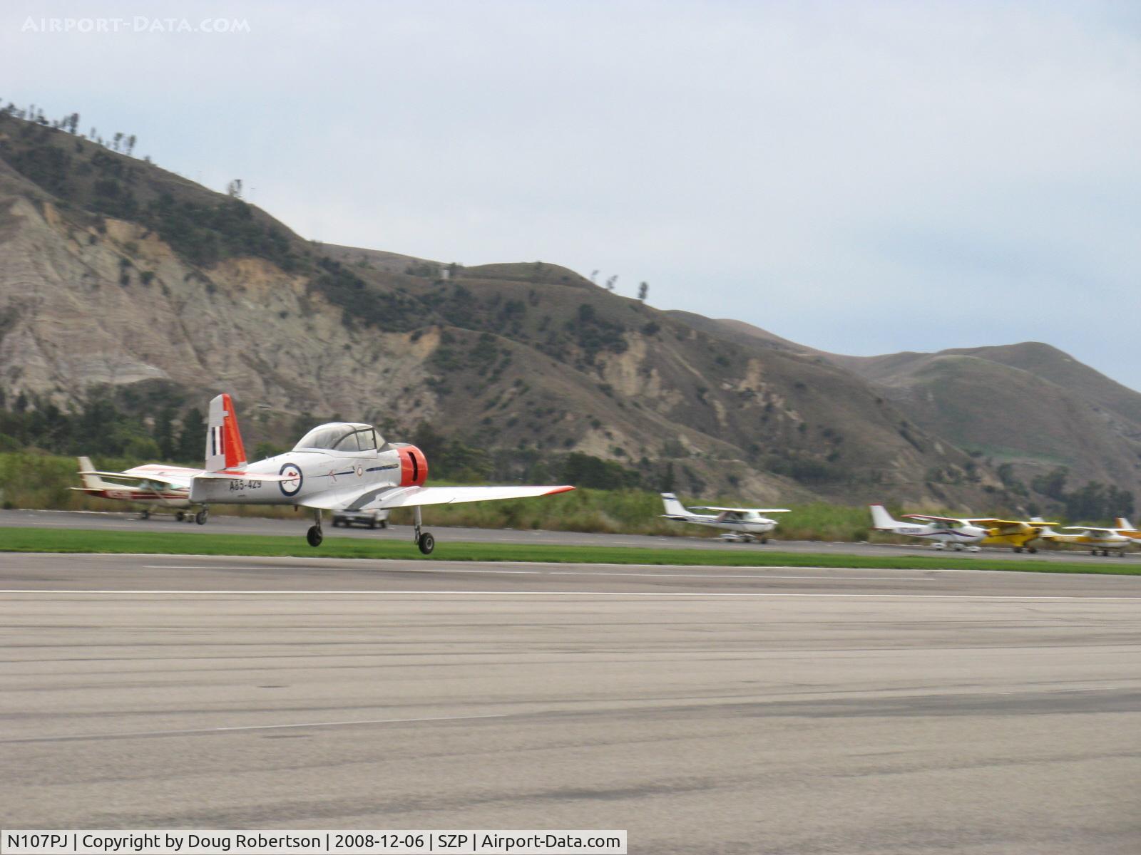 N107PJ, 1959 Commonwealth CA-25 Winjeel C/N CA25-29, 1959 Commonwealth CA-25 WINJEEL (YOUNG EAGLE), P&W R-985-AN-2 Wasp Jr. 450 Hp. Takeoff Runway 22
