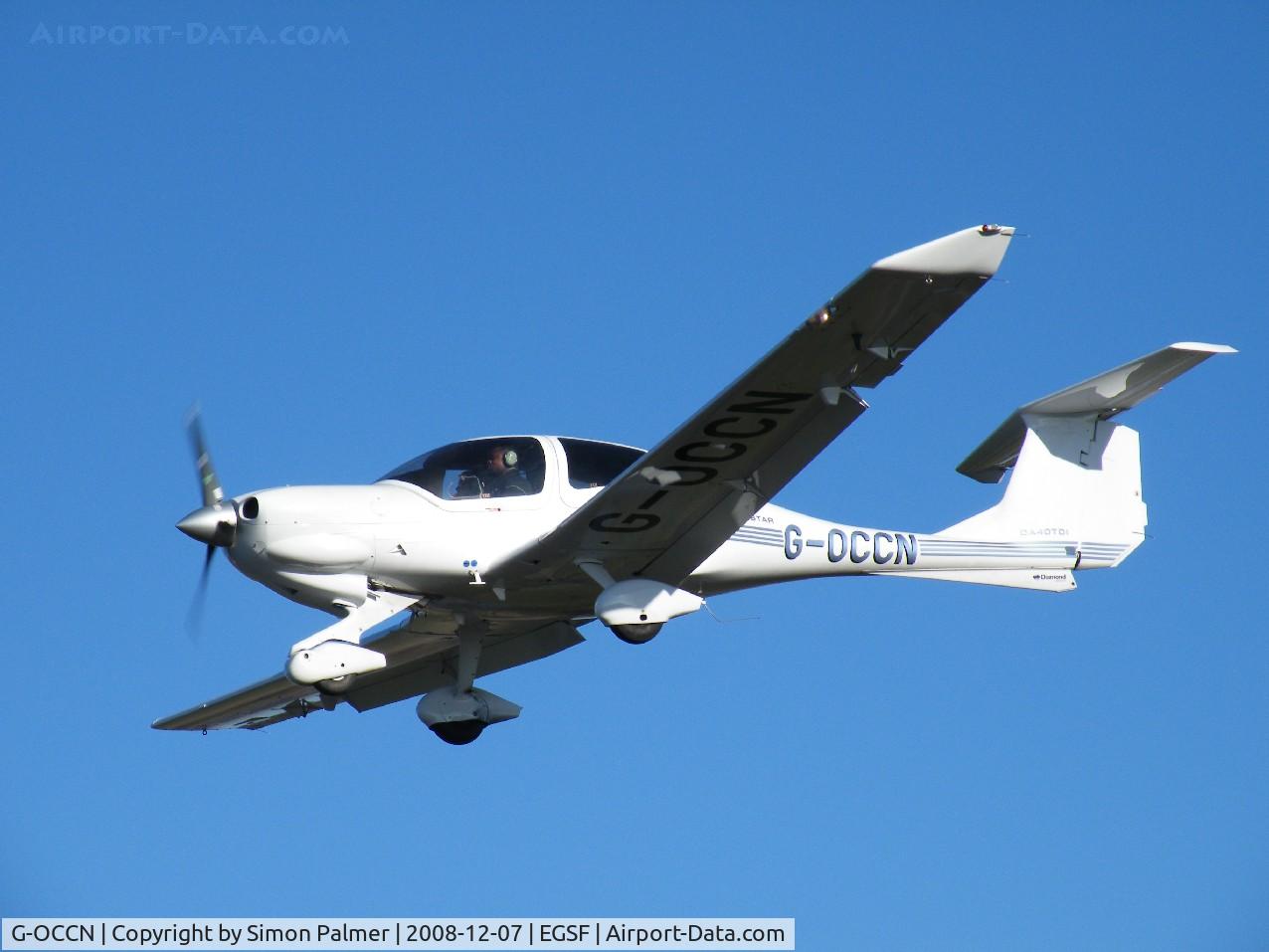 G-OCCN, 2006 Diamond DA-40D Diamond Star C/N D4.241, DA40 on approach to Conington
