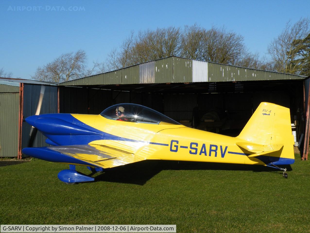 G-SARV, 2002 Vans RV-4 C/N PFA 181-12606, Nice RV-4 based at Hinton-in-the-Hedges