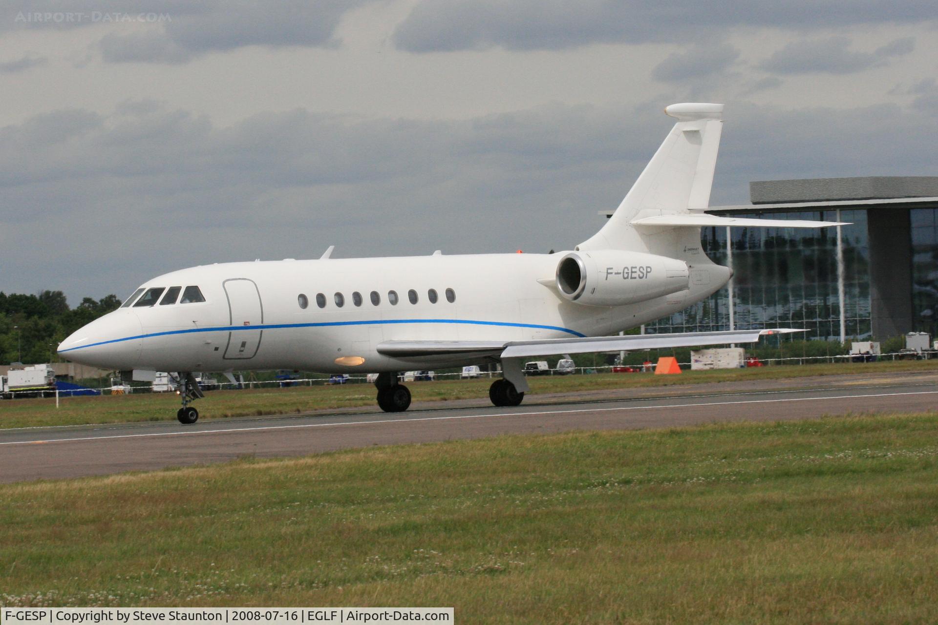 F-GESP, 2000 Dassault Falcon 2000 C/N 119, Taken at Farnborough Airshow on the Wednesday trade day, 16th July 2009