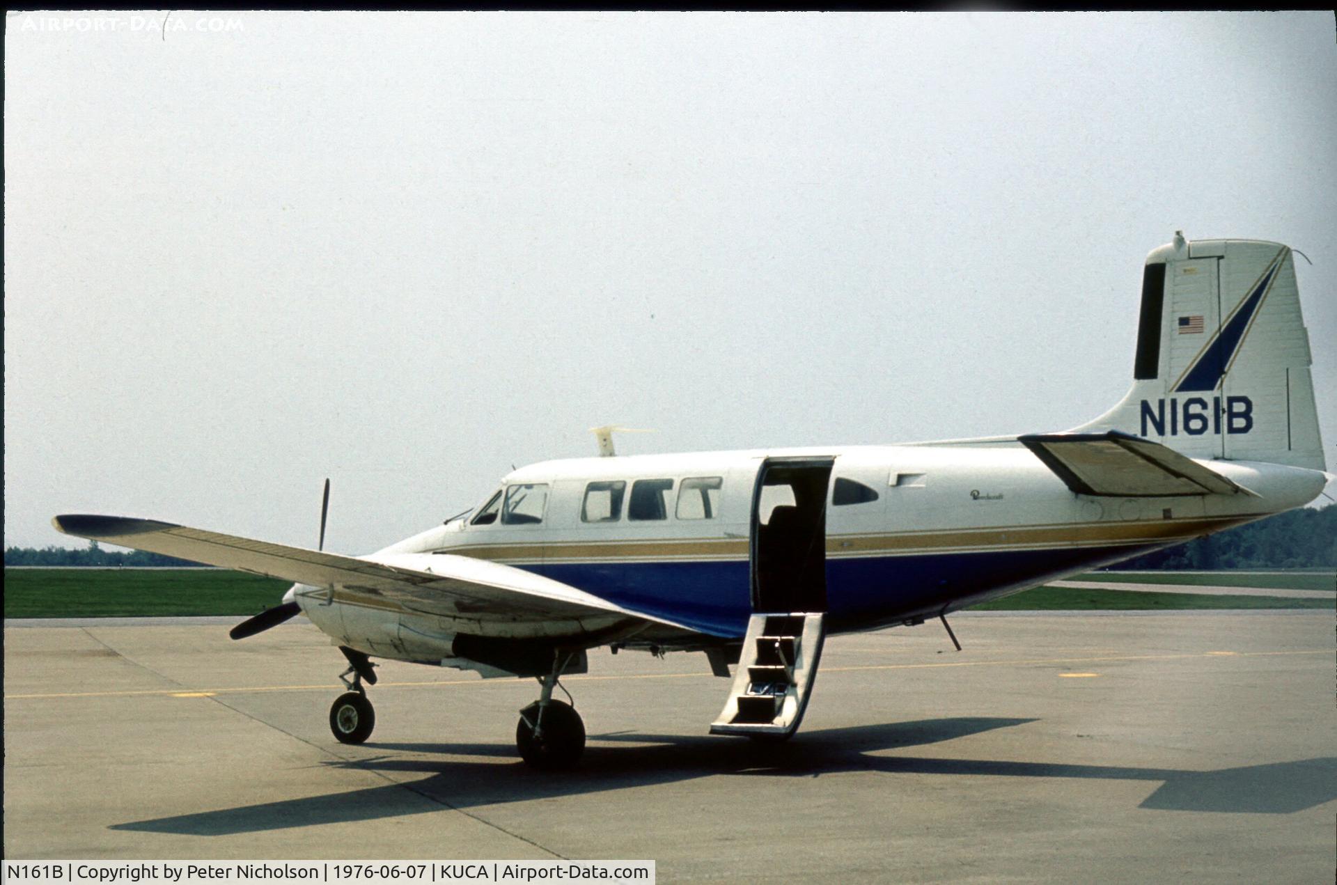 N161B, 1963 Beech 65 Queen Air C/N LC-152, This Queen Air was seen at Oneida County Airport, New York State in 1976 - airport closed in 2007.