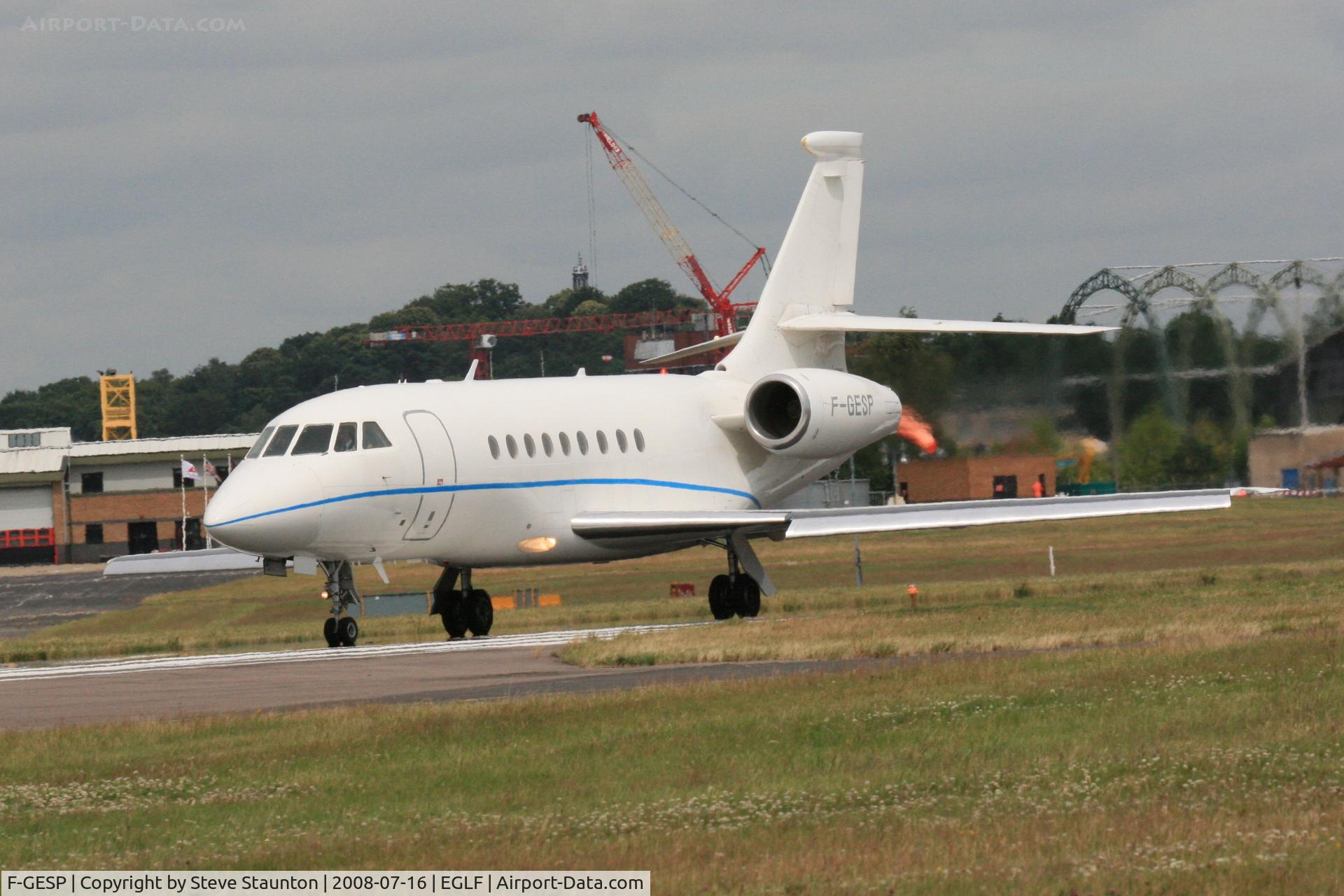 F-GESP, 2000 Dassault Falcon 2000 C/N 119, Taken at Farnborough Airshow on the Wednesday trade day, 16th July 2009