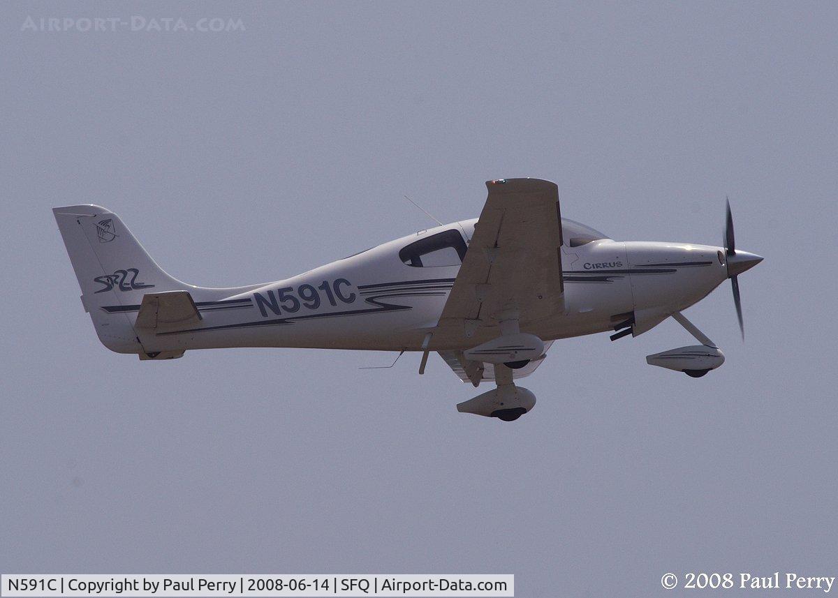 N591C, 2002 Cirrus SR22 C/N 0439, Up and away from Suffolk