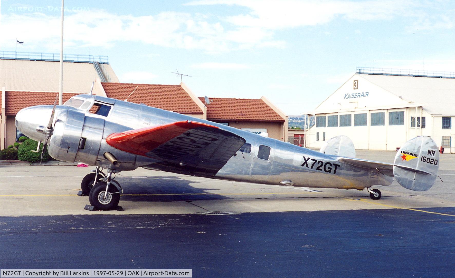 N72GT, 1935 Lockheed Electra 10-E C/N 1015, Linda Finch's modified Electra to resemble Amelia Earhart's.