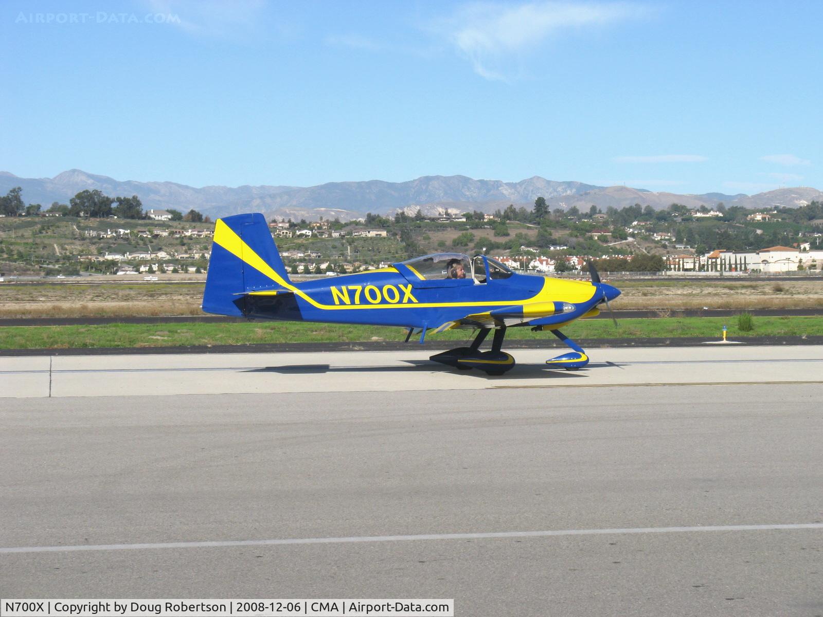 N700X, 2007 Van's RV-7A C/N 70955, 2007 Harder VAN's RV-7A, Lycoming IO-360-A1B6D 200 Hp, taxi