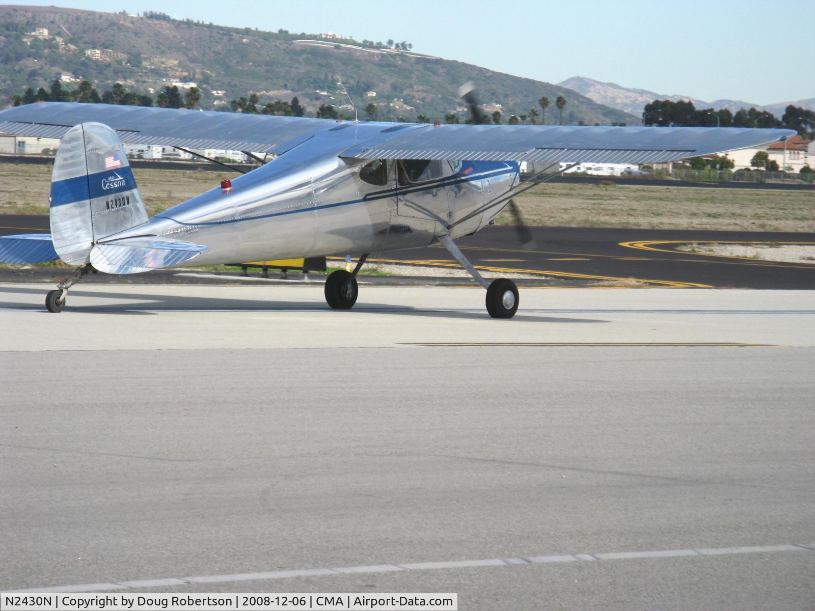 N2430N, 1947 Cessna 140 C/N 12682, 1947 Cessna 140, Continental C85 85 Hp, taxi