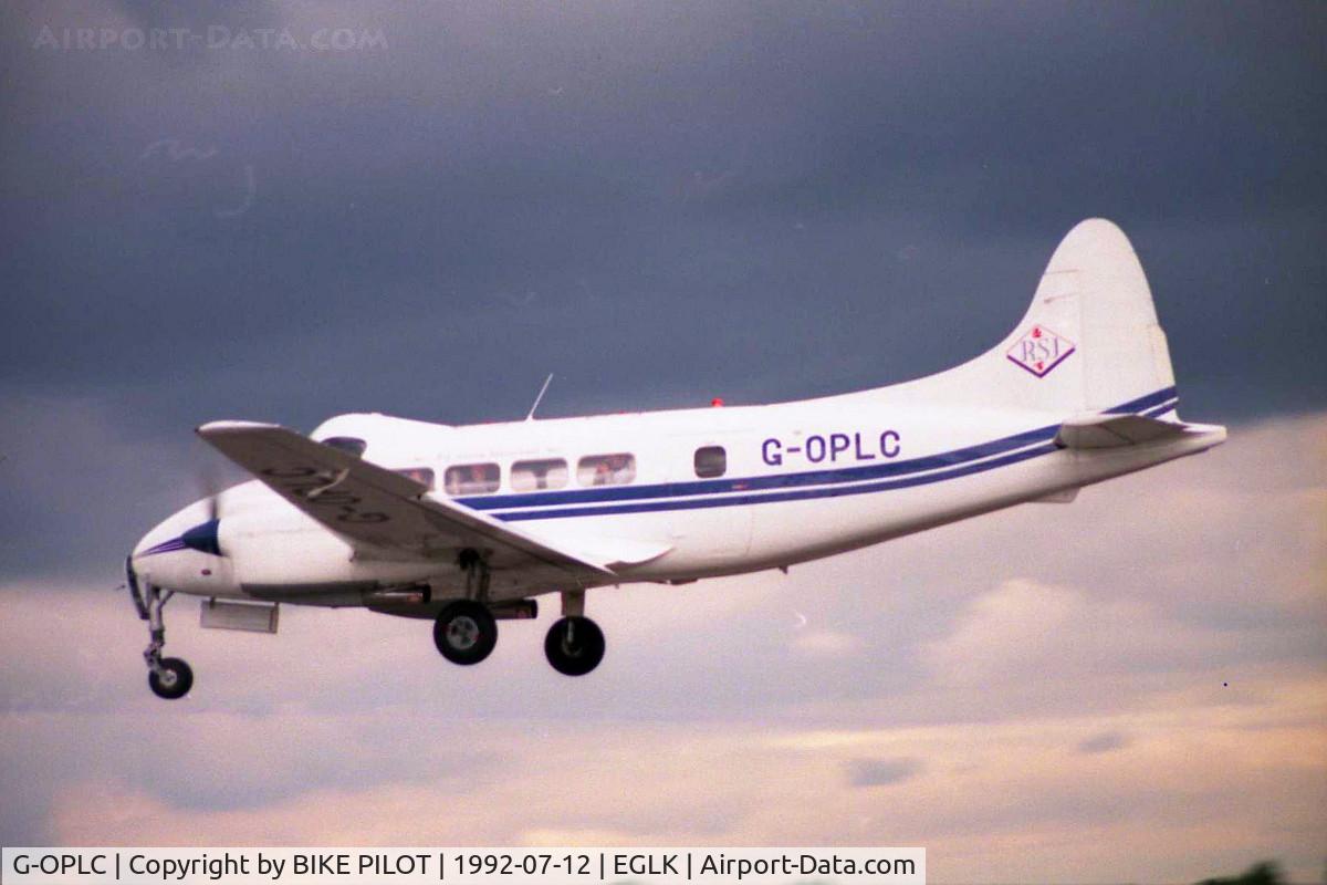 G-OPLC, 1948 De Havilland DH-104 Dove 8 C/N 04212, ARRIVING DURING BLACKBUSHE 50TH ANNIVERSARY