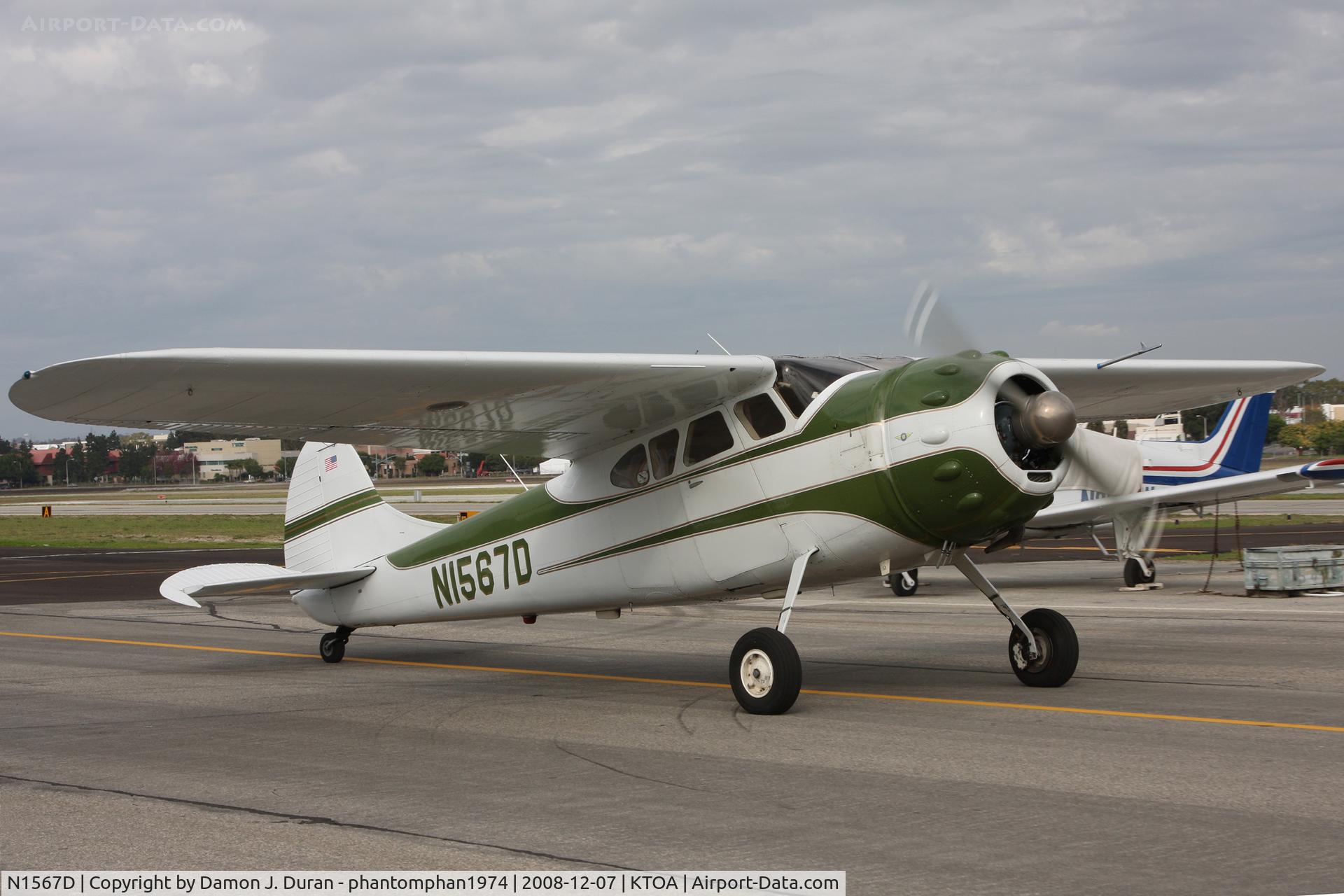 N1567D, 1952 Cessna 195A C/N 7789, Taken at KTOA for WMOF Holiday Openhouse