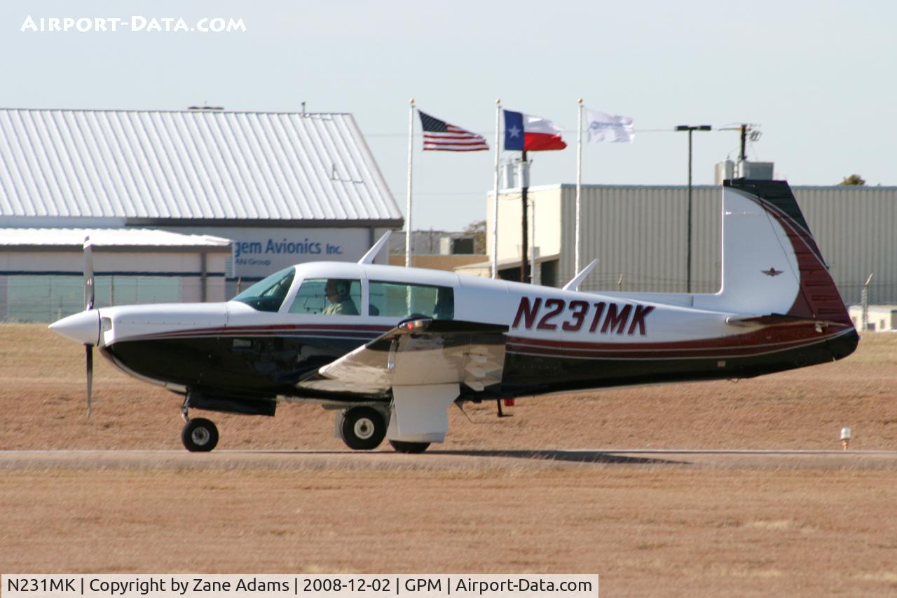 N231MK, 1980 Mooney M20K C/N 25-0309, At Grand Prairie Municipal