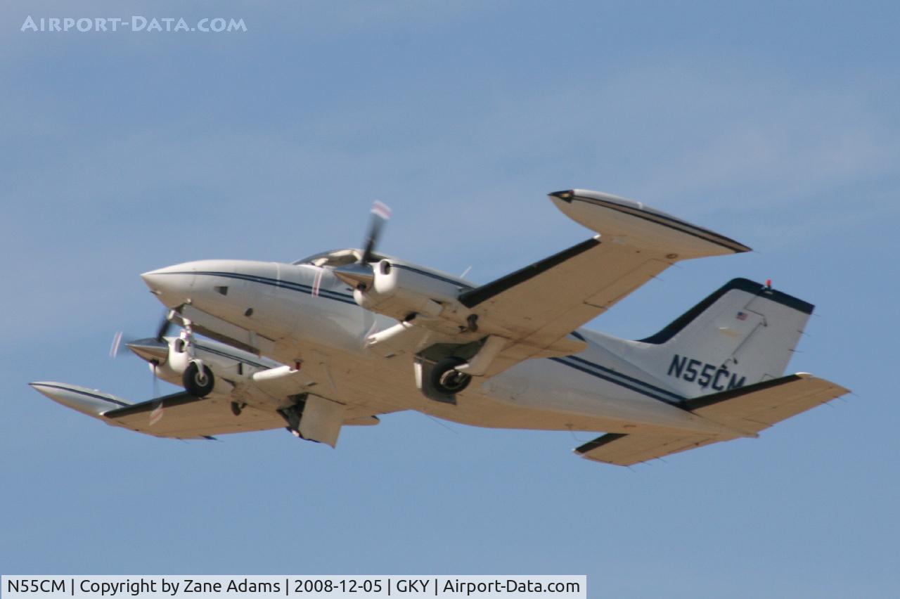 N55CM, 1973 Cessna 414 Chancellor C/N 4140423, At Arlington Municipal