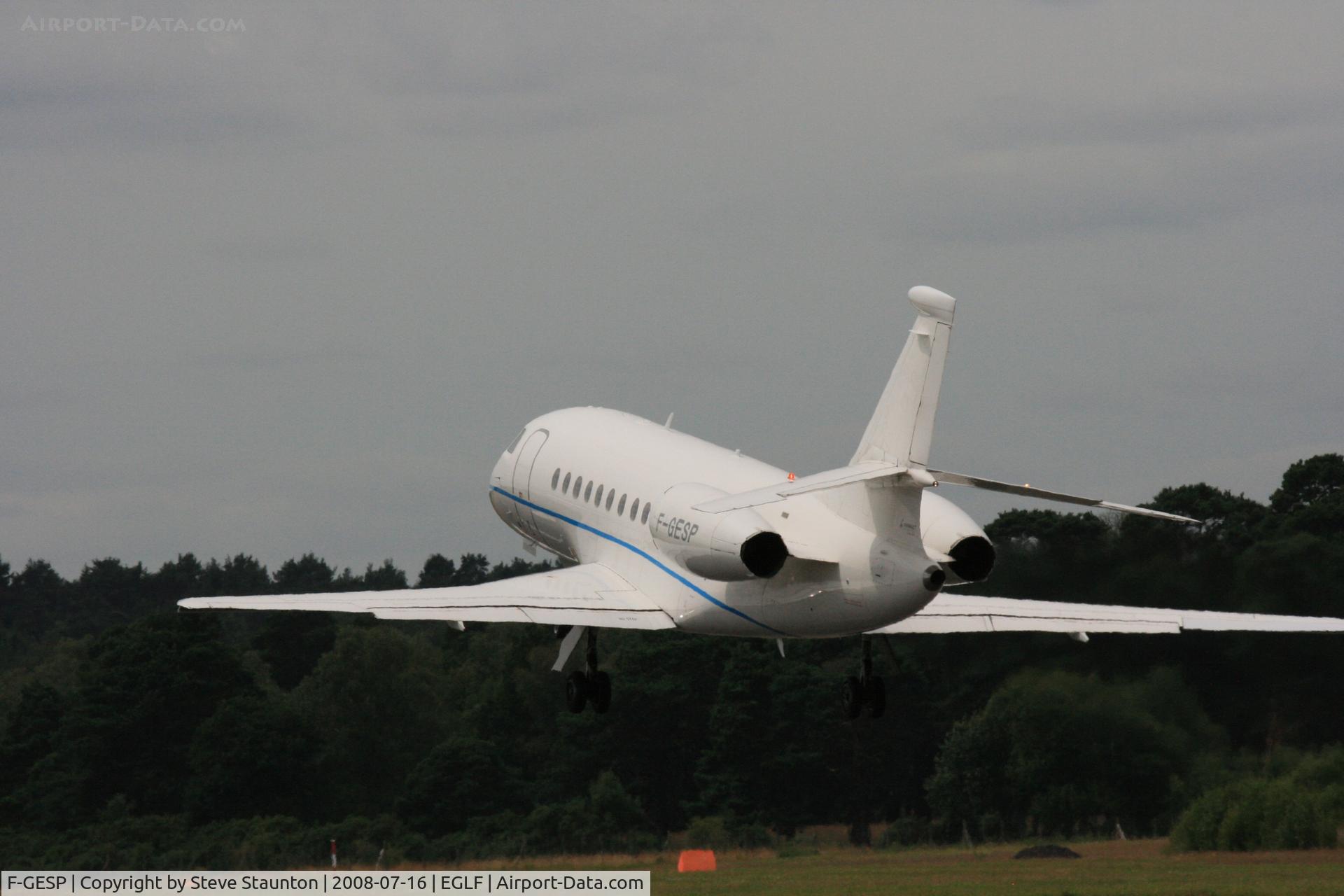 F-GESP, 2000 Dassault Falcon 2000 C/N 119, Taken at Farnborough Airshow on the Wednesday trade day, 16th July 2009