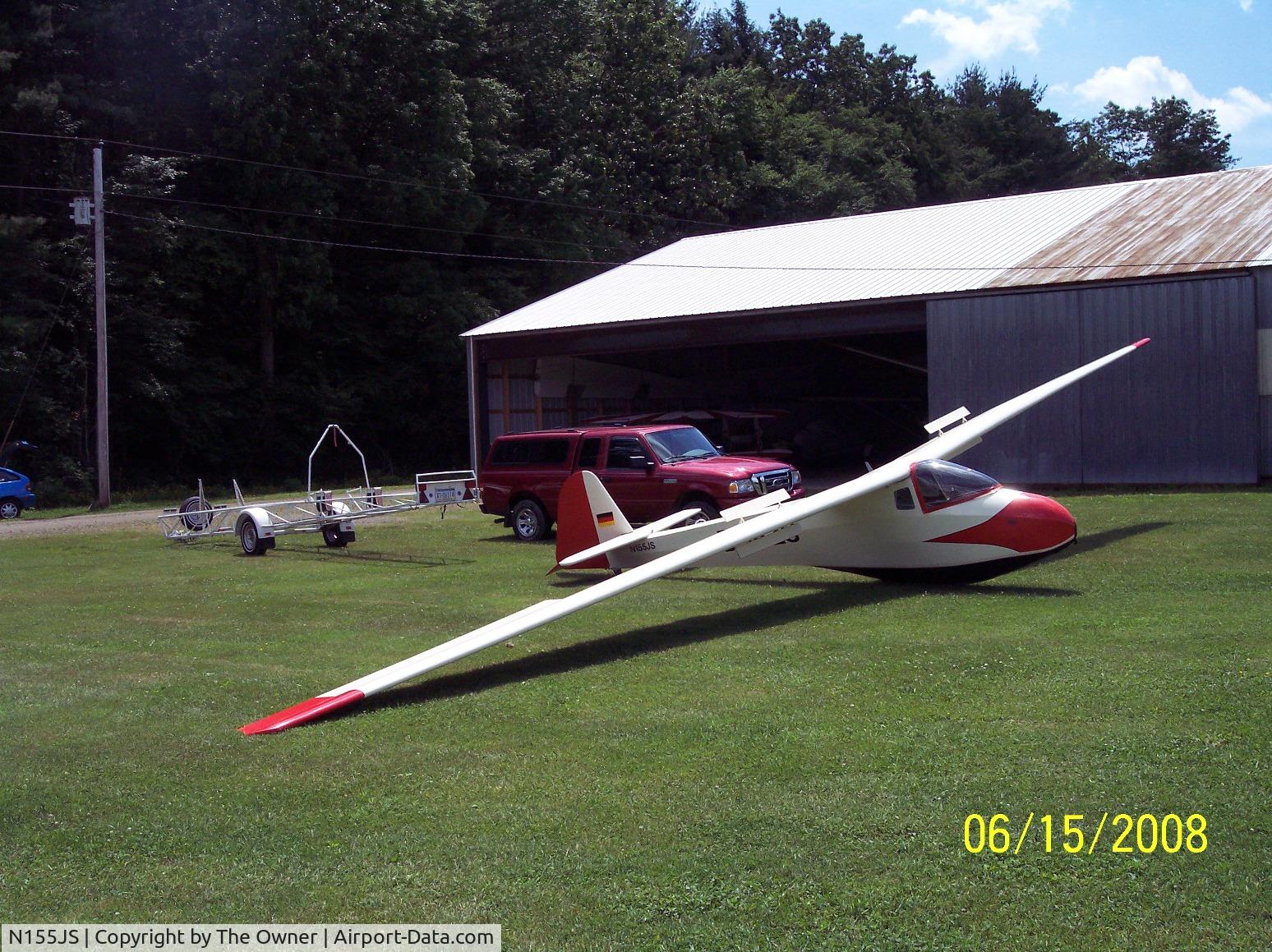 N155JS, 1958 Scheibe L-Spatz 55 C/N 641, Assembled on ground brfore Flight 06/15/2008