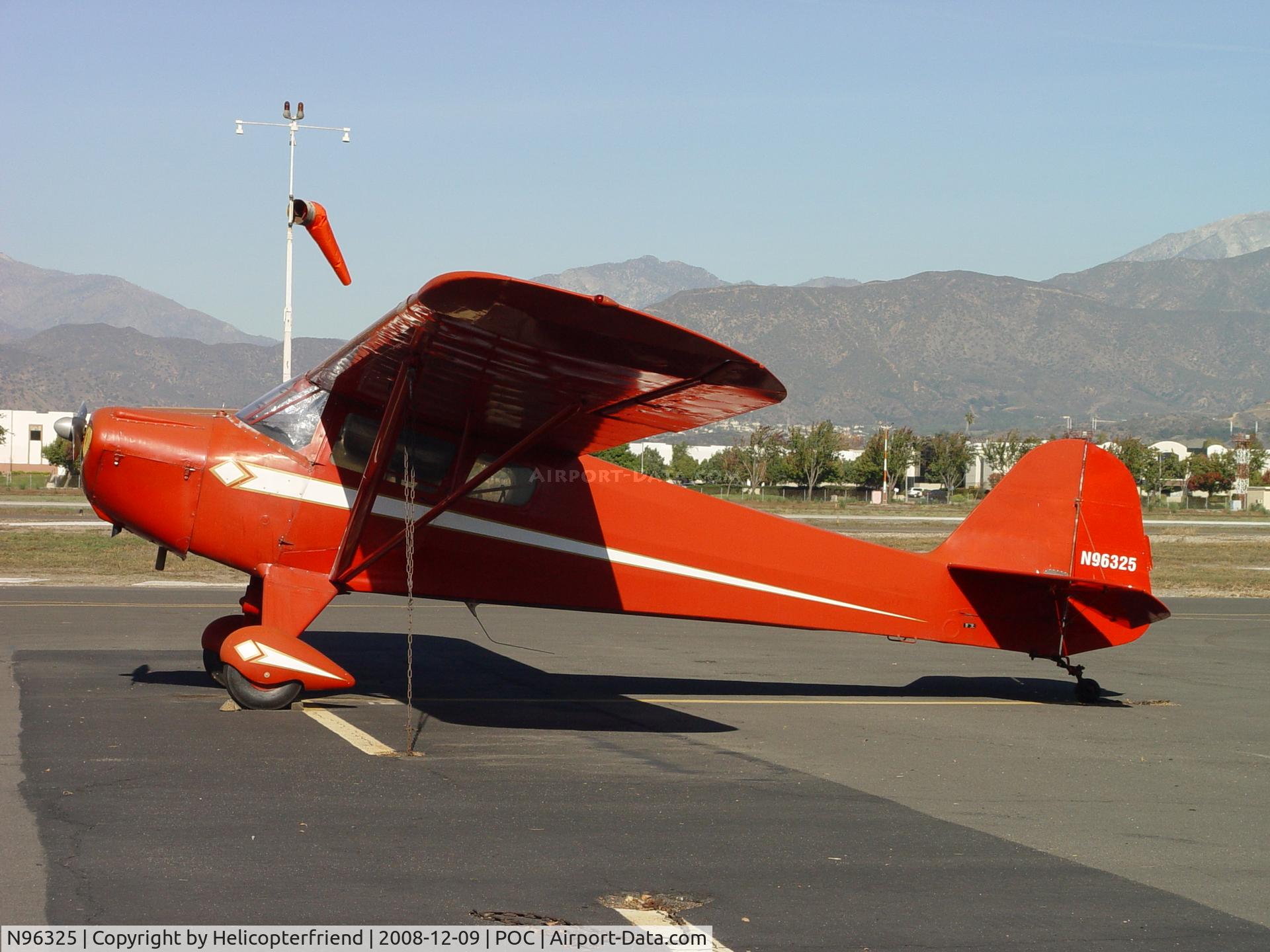 N96325, 1946 Taylorcraft BC12-D C/N 8625, Parked at Brackett