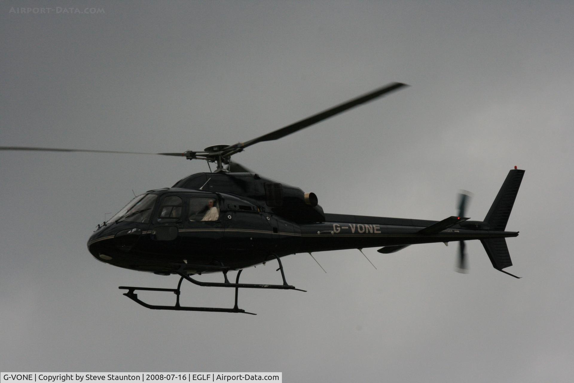 G-VONE, 1994 Eurocopter AS-355N Ecureuil 2 C/N 5572, Taken at Farnborough Airshow on the Wednesday trade day, 16th July 2009