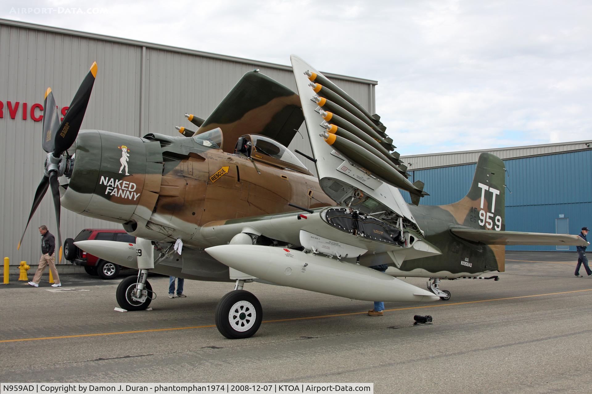 N959AD, Douglas A-1D Skyraider (AD-4NA) C/N 7759, Taken at the WMOF Holiday Open House