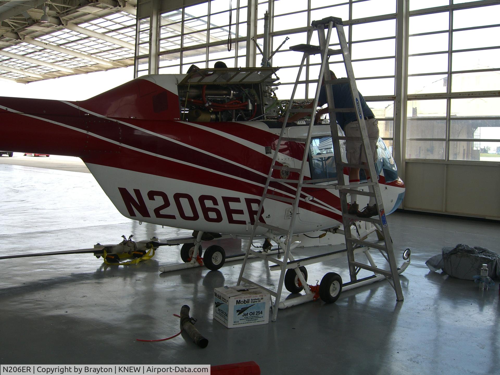 N206ER, 2001 Bell 206B JetRanger III C/N 4554, In for Service