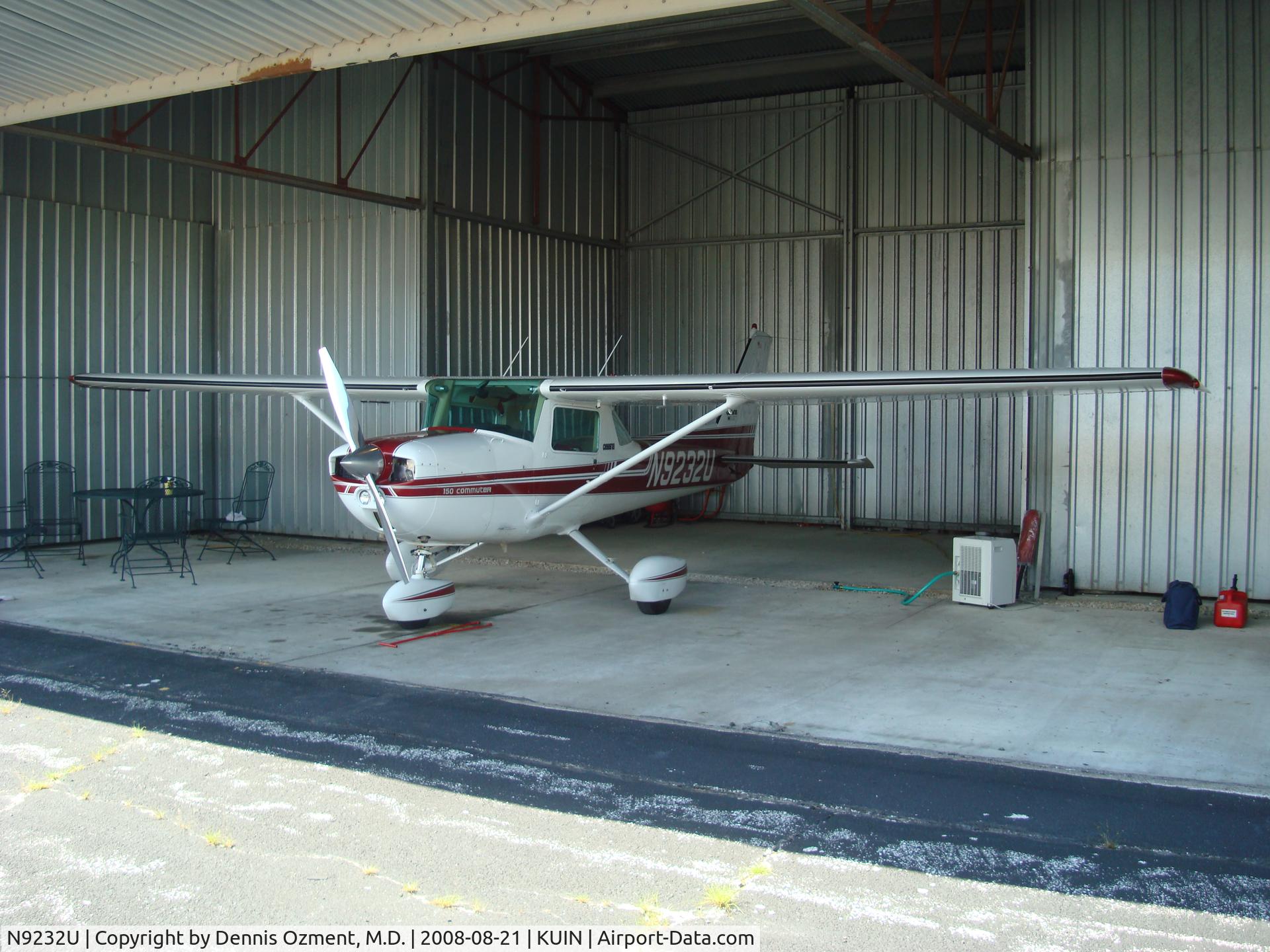 N9232U, 1976 Cessna 150M C/N 15078182, In hanger at Quincy, IL KUIN