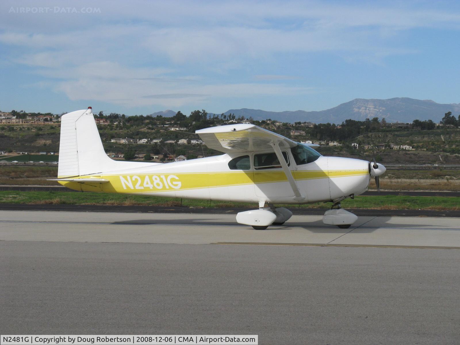 N2481G, 1959 Cessna 182B Skylane C/N 51781, 1959 Cessna 182B SKYLANE, Continental O-470-S 230 Hp, taxi