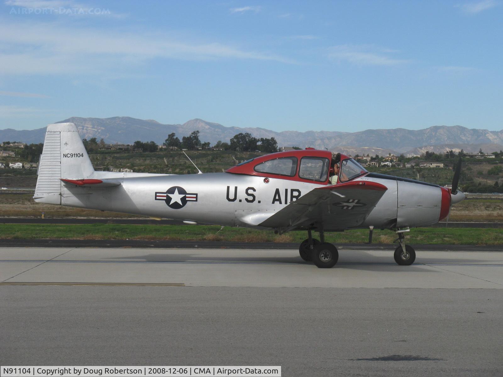 N91104, 1946 North American Navion C/N NAV-4-6, 1946 North American NAVION, Continental E-185, taxi