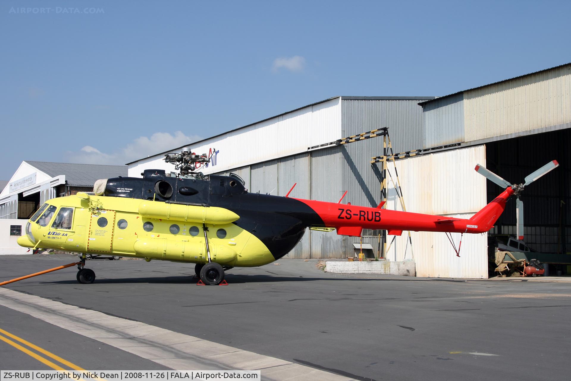 ZS-RUB, 1992 Mil MI-8 17MTV-1 Hip C/N 95960, FALA