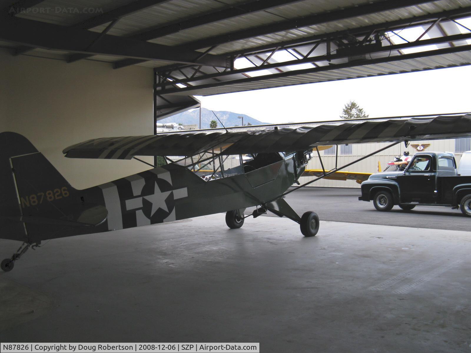 N87826, 1946 Piper J3C-65 Cub Cub C/N 15221, 1946 Piper J3C-65 as L-4 GRASSHOPPER, Continental C85 85 Hp, ex STEVE McQUEEN aircraft.