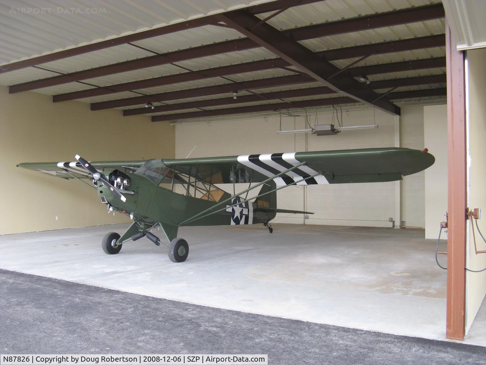 N87826, 1946 Piper J3C-65 Cub Cub C/N 15221, 1946 Piper J3C-65 as L-4 GRASSHOPPER, Continental C85 85 Hp, ex STEVE McQUEEN aircraft.