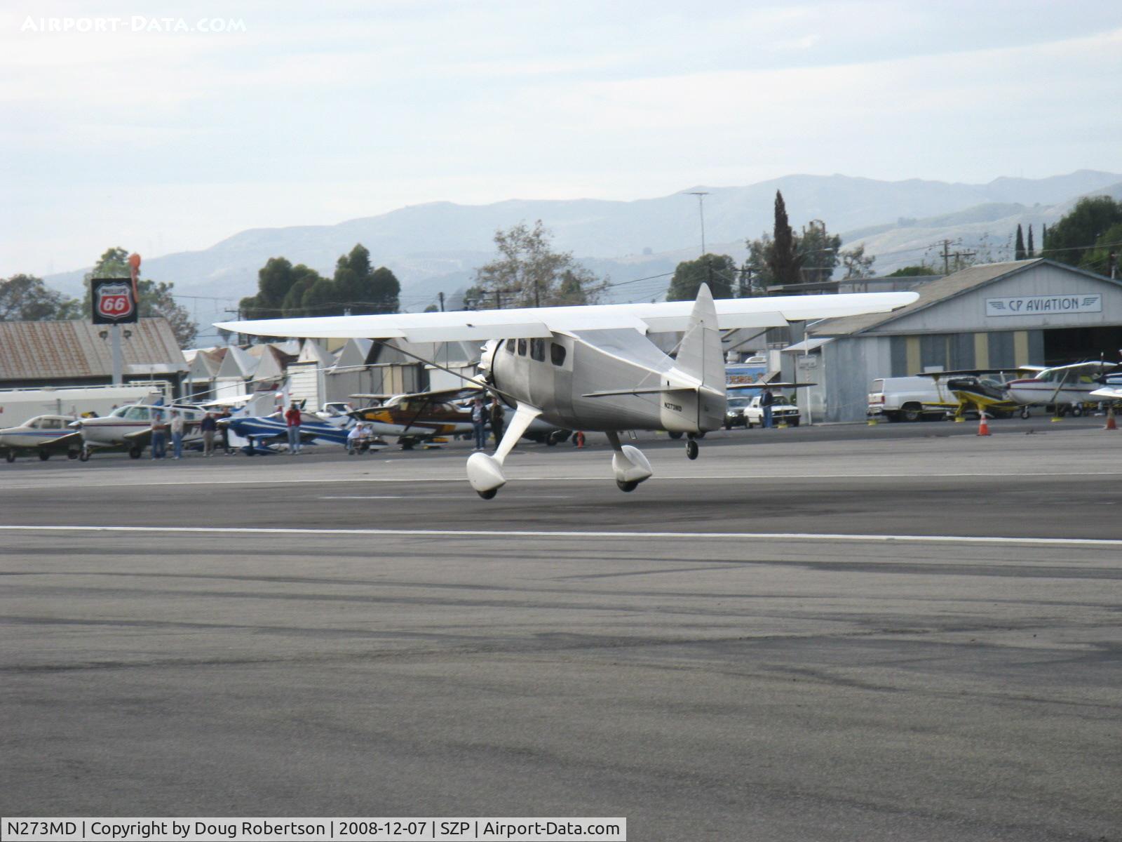 N273MD, 2008 Dickenson Howard DGA-21 (Replicate) C/N 001, Dickenson Howard DGA-21 'Flying D', P&W R-1340-57 600 Hp, landing Rwy 22