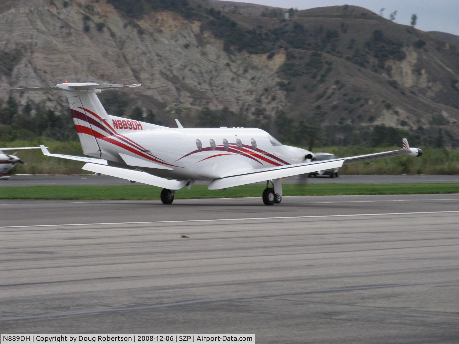 N889DH, 1999 Pilatus PC-12/45 C/N 298, 2005 Pilatus PC-12/45, one 1,605 shp Pratt & Whitney (Canada) PT6A-67B Turboprop flat rated at 1,200 shp for takeoff, 1.000 shp continuous, max speed 311 mph at 25,000 ft. Fuel- 407 US gallons, 402 usable, distinctive T tail, note: winglets, landing roll 