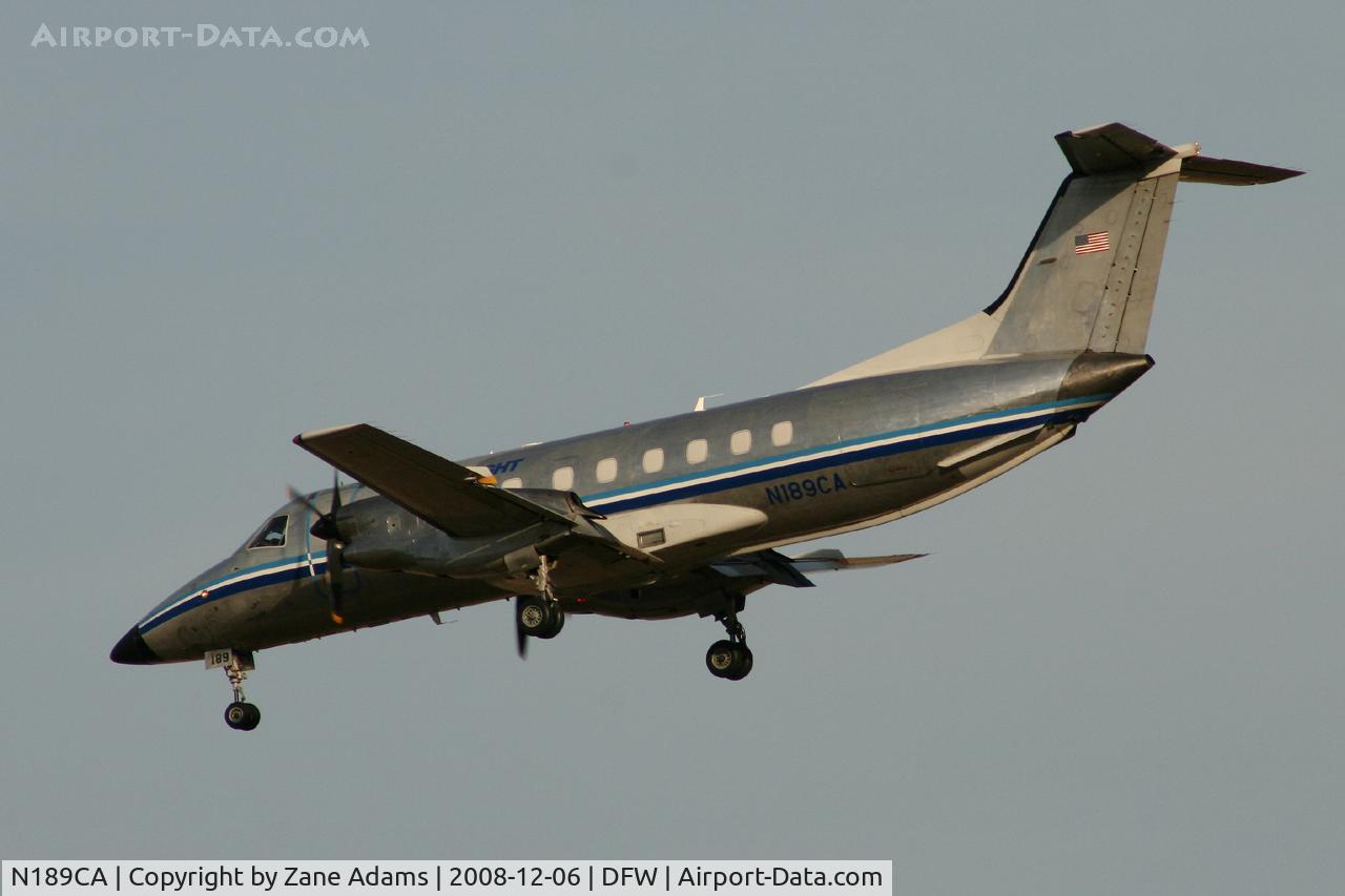N189CA, 1990 Embraer EMB-120ER Brasilia C/N 120.189, Ameriflight Freight EMB-120 landing at DFW