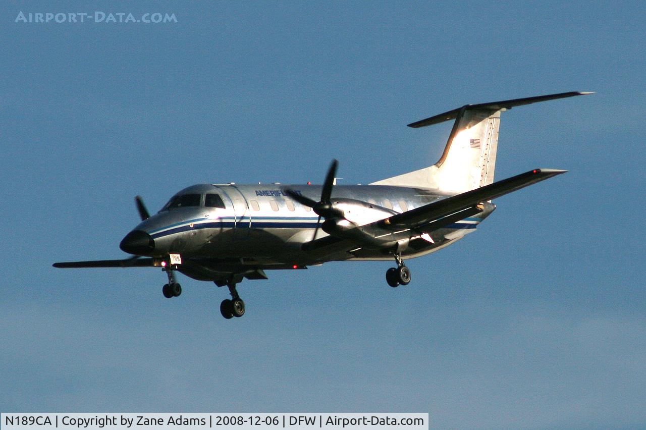 N189CA, 1990 Embraer EMB-120ER Brasilia C/N 120.189, Ameriflight Freight EMB-120 landing at DFW