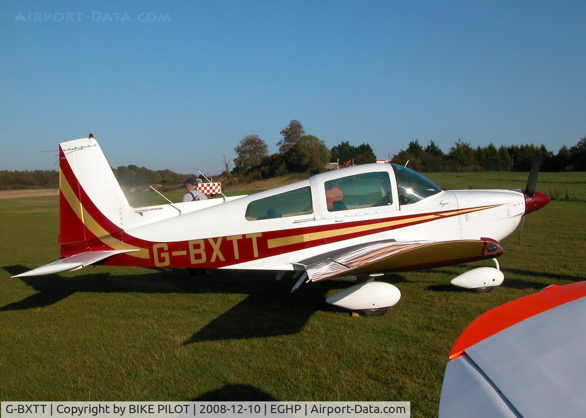 G-BXTT, 1978 Grumman American AA-5B Tiger C/N AA5B-0749, ONE OF TWO AA-5'S VISITING  POPHAM END OF SEASON FLY-IN 2008.