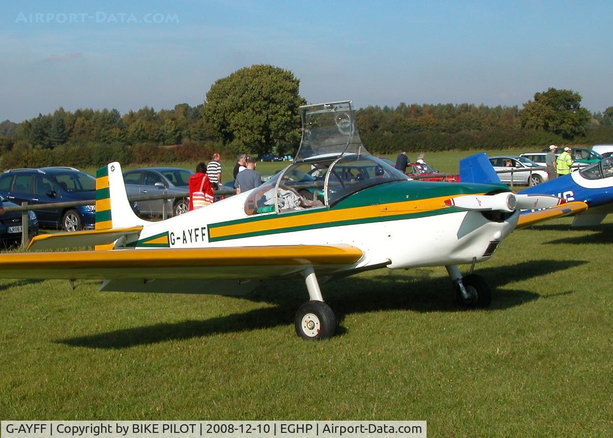 G-AYFF, 1971 Rollason Druine D-62B Condor C/N RAE/647, SMART CONDOR POPHAM END OF SEASON FLY-IN 2008.